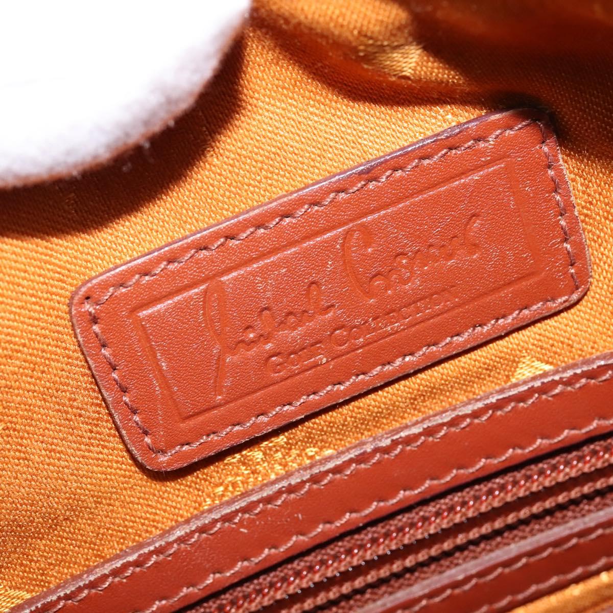 MCM Logogram Vicetos Boston Bag PVC Leather Brown Gold Auth gh902