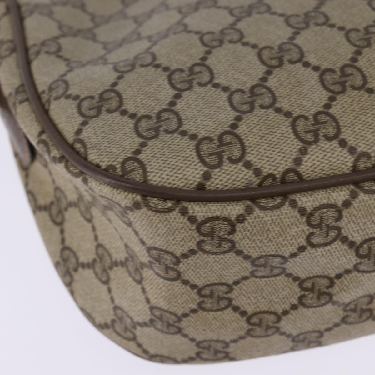 GUCCI GG Supreme Web Sherry Line Shoulder Bag PVC Beige 89 02 032 Auth gh910