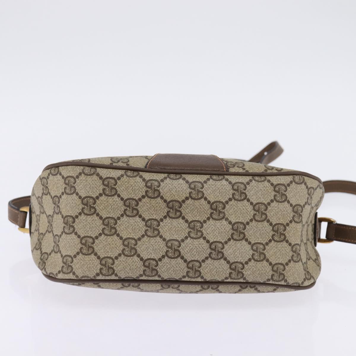 GUCCI GG Supreme Web Sherry Line Shoulder Bag PVC Beige 89 02 032 Auth gh910