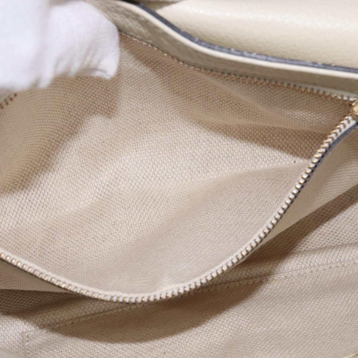 GUCCI Soho Chain Shoulder Bag Leather Beige Gold 336752 Auth gh913