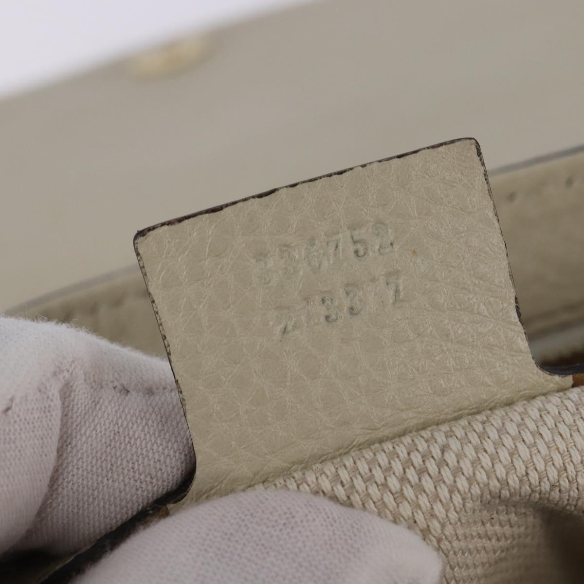 GUCCI Soho Chain Shoulder Bag Leather Beige Gold 336752 Auth gh913