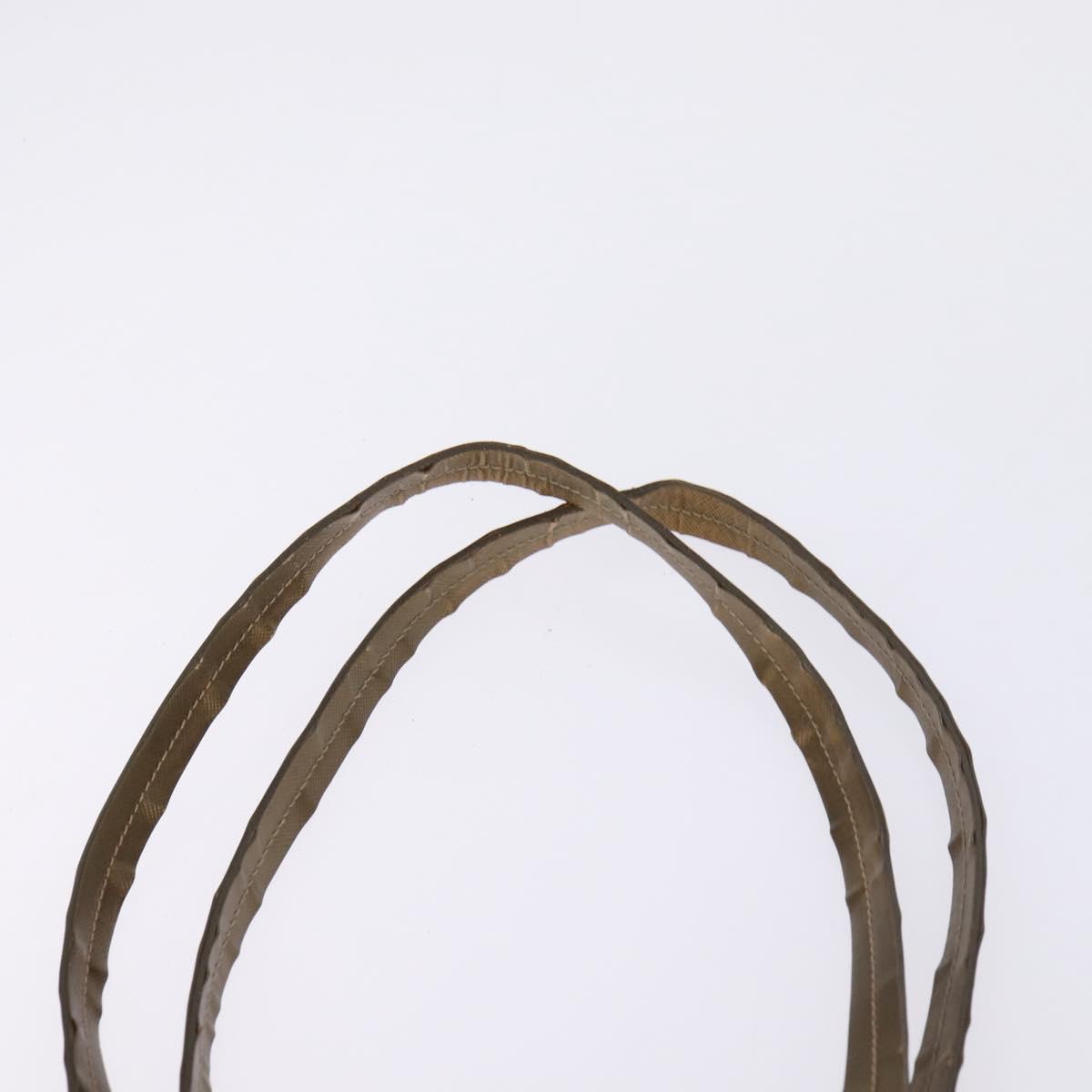 PRADA Tote Bag Nylon Khaki Gold Auth gh915