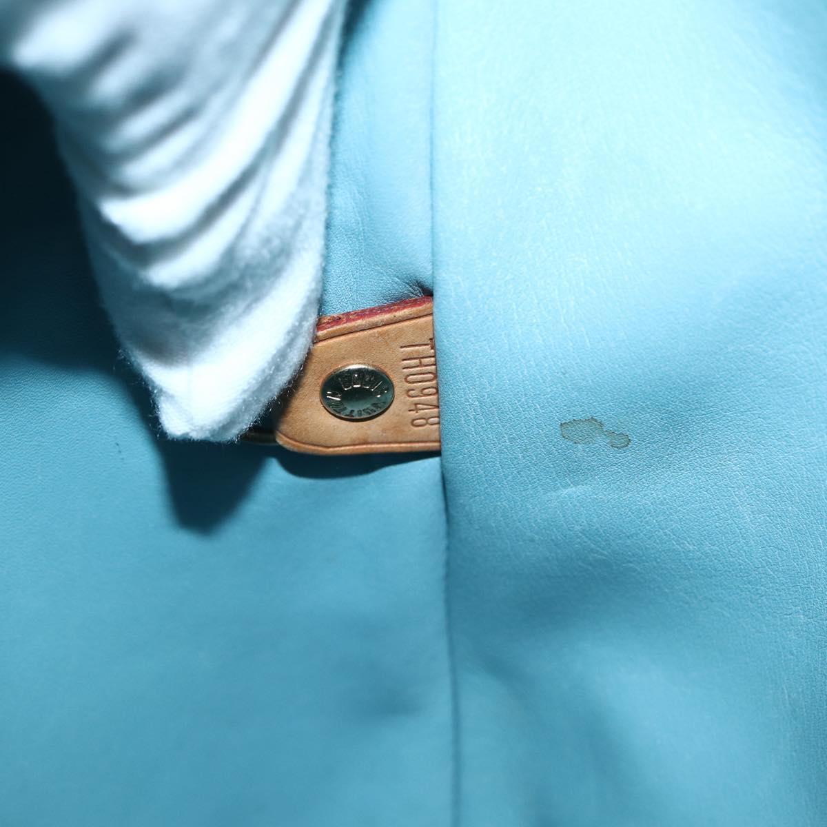 LOUIS VUITTON Monogram Vernis Houston Hand Bag Baby Blue M91005 LV Auth gh916