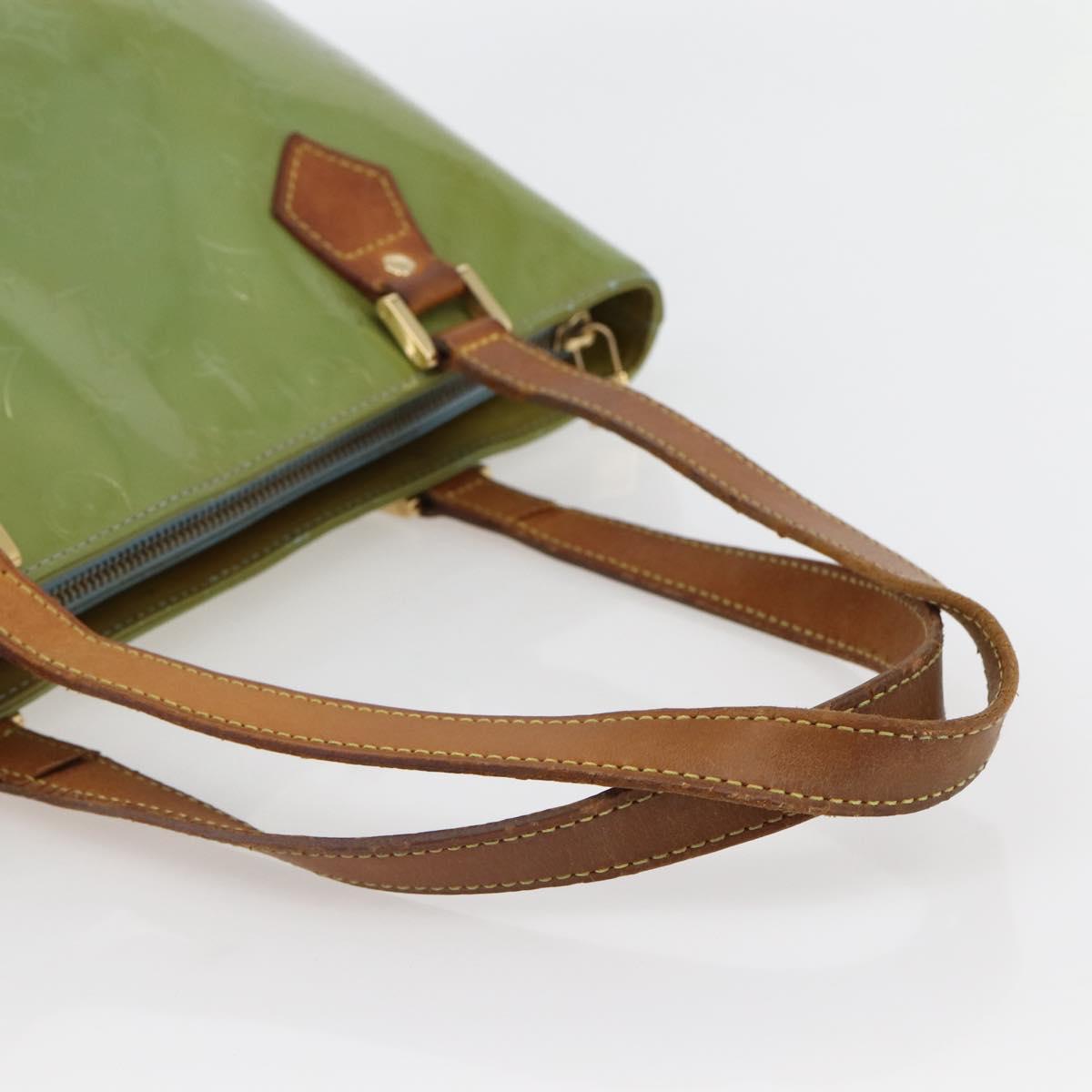 LOUIS VUITTON Monogram Vernis Houston Hand Bag Baby Blue M91005 LV Auth gh916