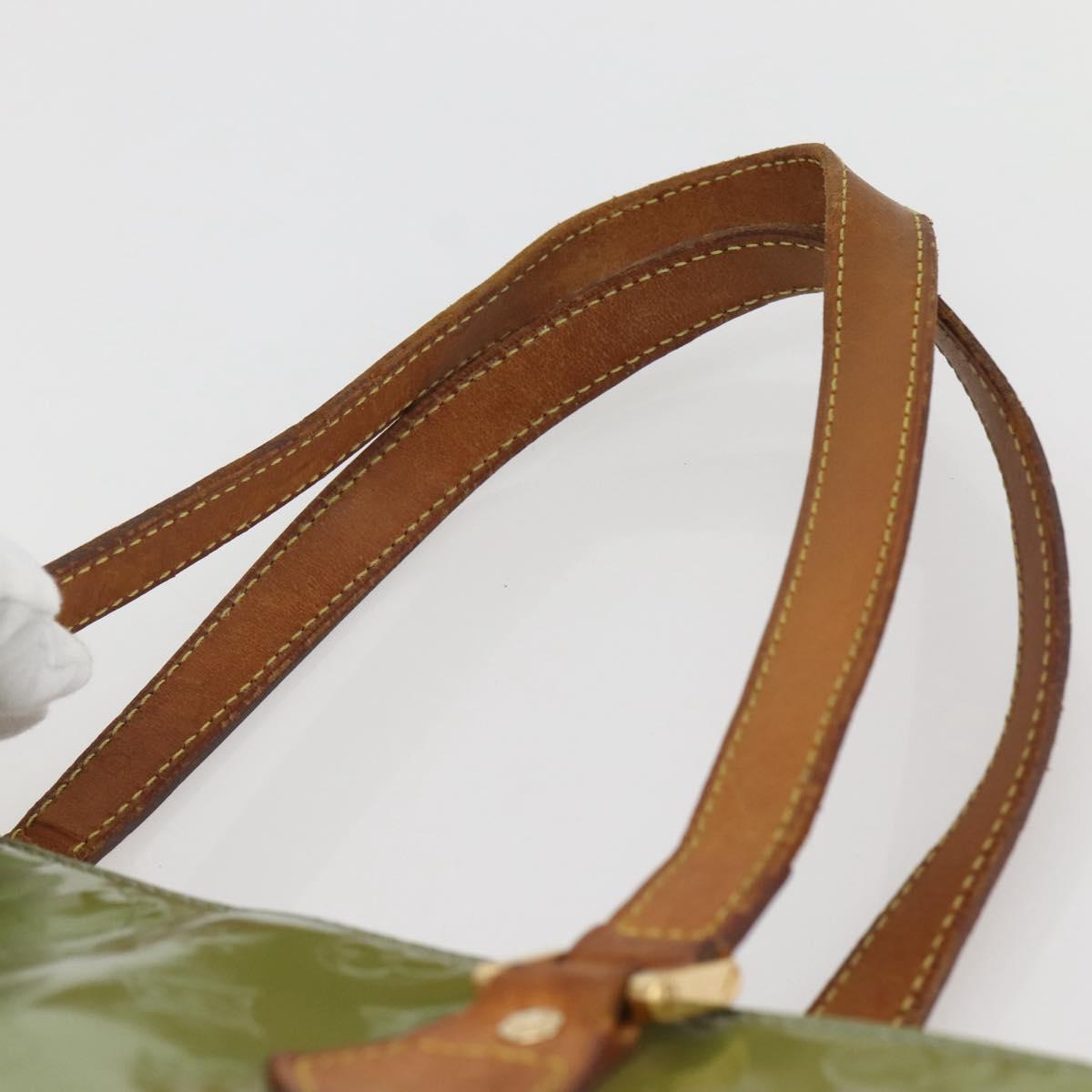 LOUIS VUITTON Monogram Vernis Houston Hand Bag Baby Blue M91005 LV Auth gh916