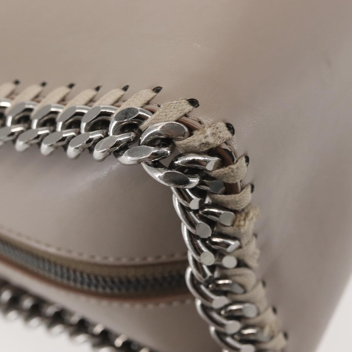 Stella MacCartney Chain Falabella Box Bag Leather 2way Gray 455137 Auth gh917