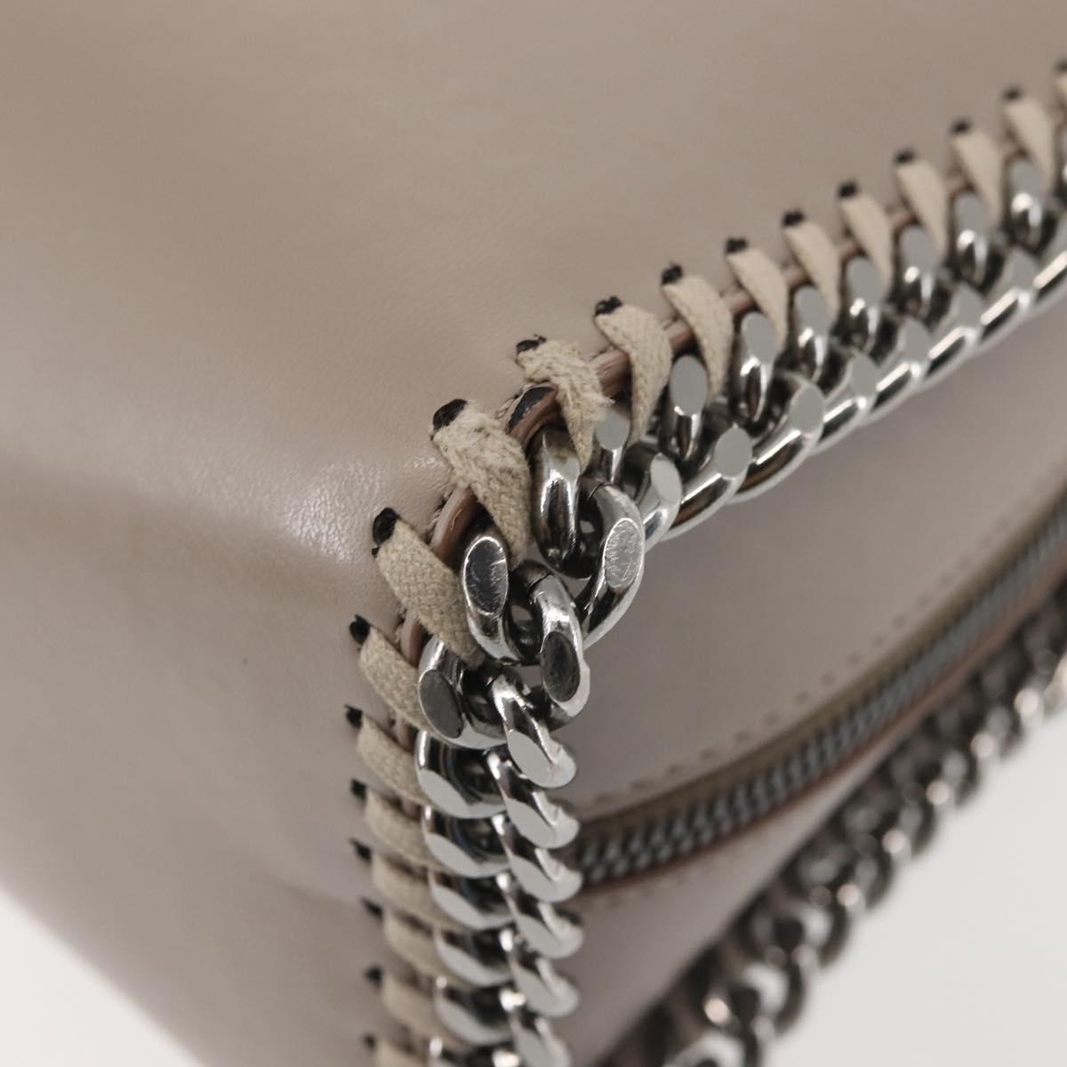 Stella MacCartney Chain Falabella Box Bag Leather 2way Gray 455137 Auth gh917