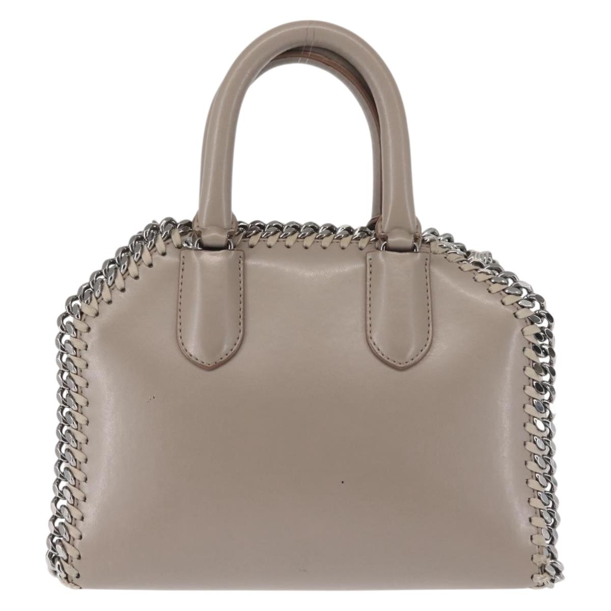 Stella MacCartney Chain Falabella Box Bag Leather 2way Gray 455137 Auth gh917