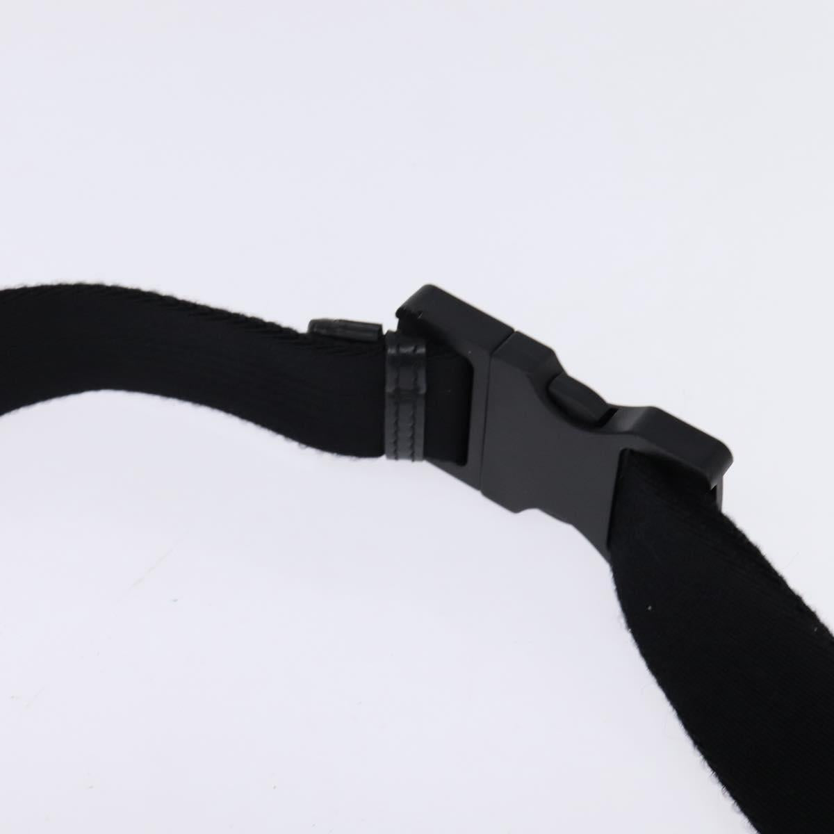 BURBERRY Nova Check Waist bag Nylon Beige Silver Auth gh918