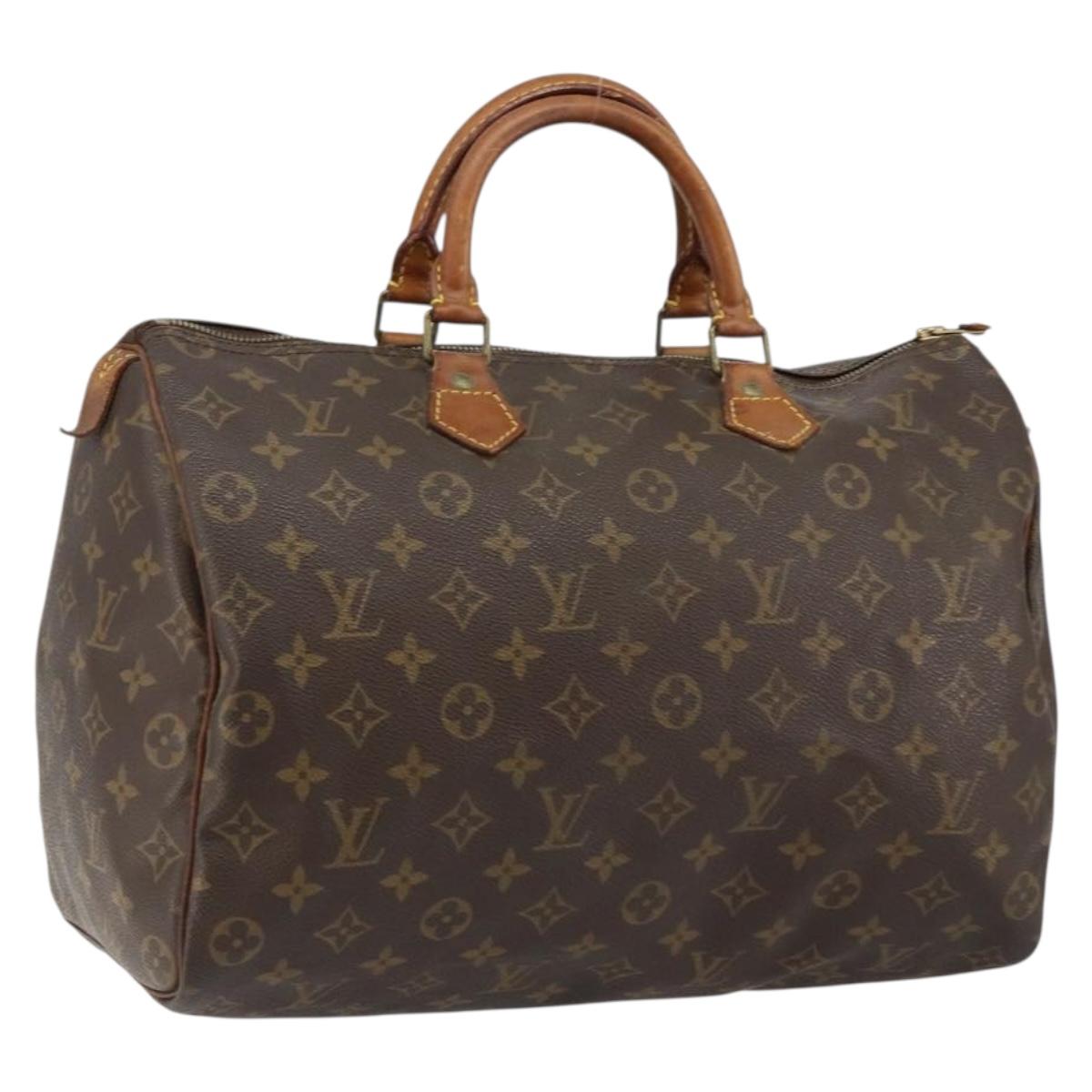 LOUIS VUITTON Monogram Speedy 35 Hand Bag M41524 LV Auth gh925