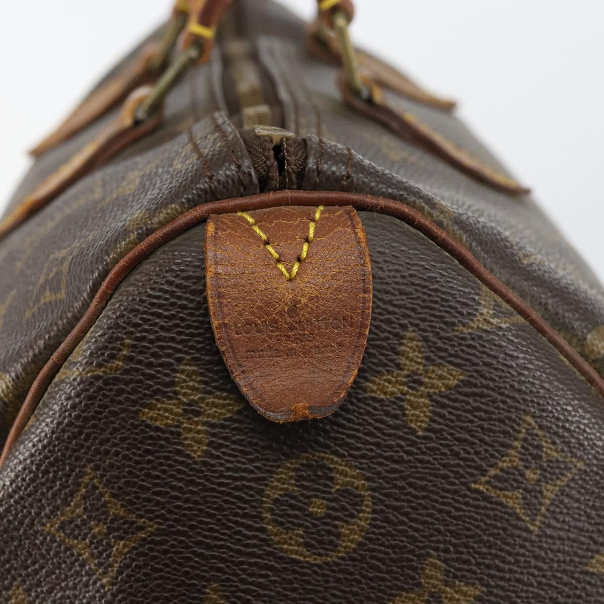 LOUIS VUITTON Monogram Speedy 35 Hand Bag M41524 LV Auth gh925