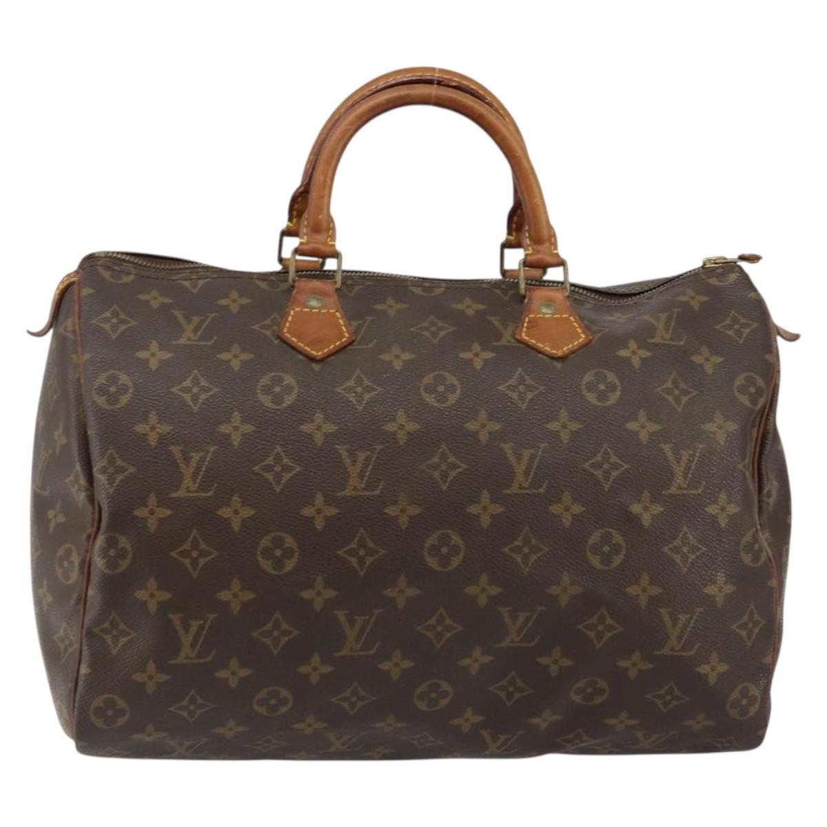 LOUIS VUITTON Monogram Speedy 35 Hand Bag M41524 LV Auth gh925