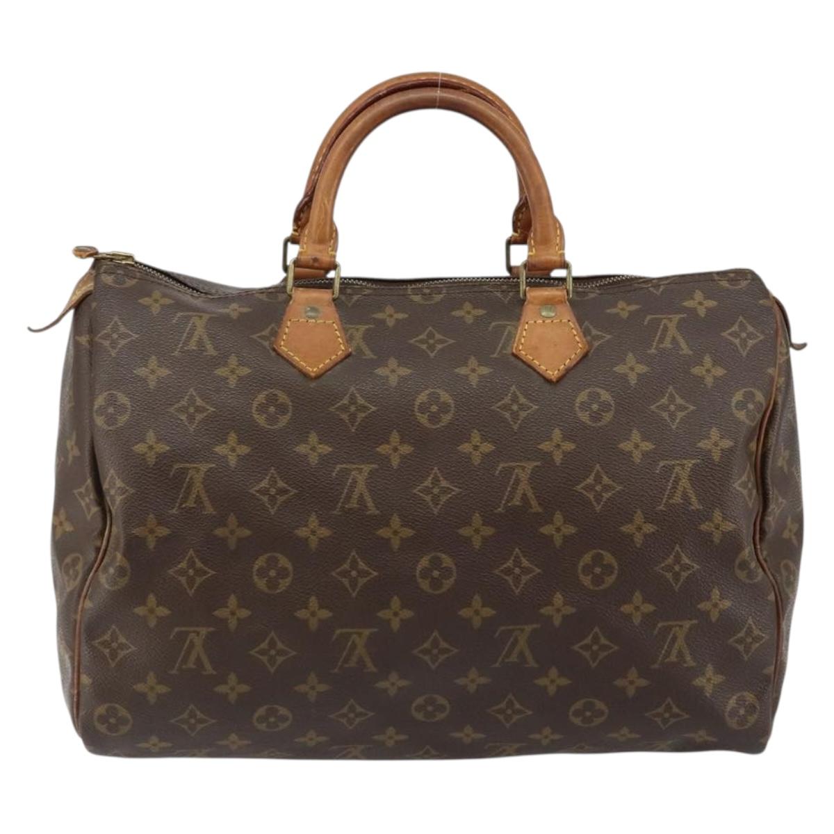 LOUIS VUITTON Monogram Speedy 35 Hand Bag M41524 LV Auth gh925