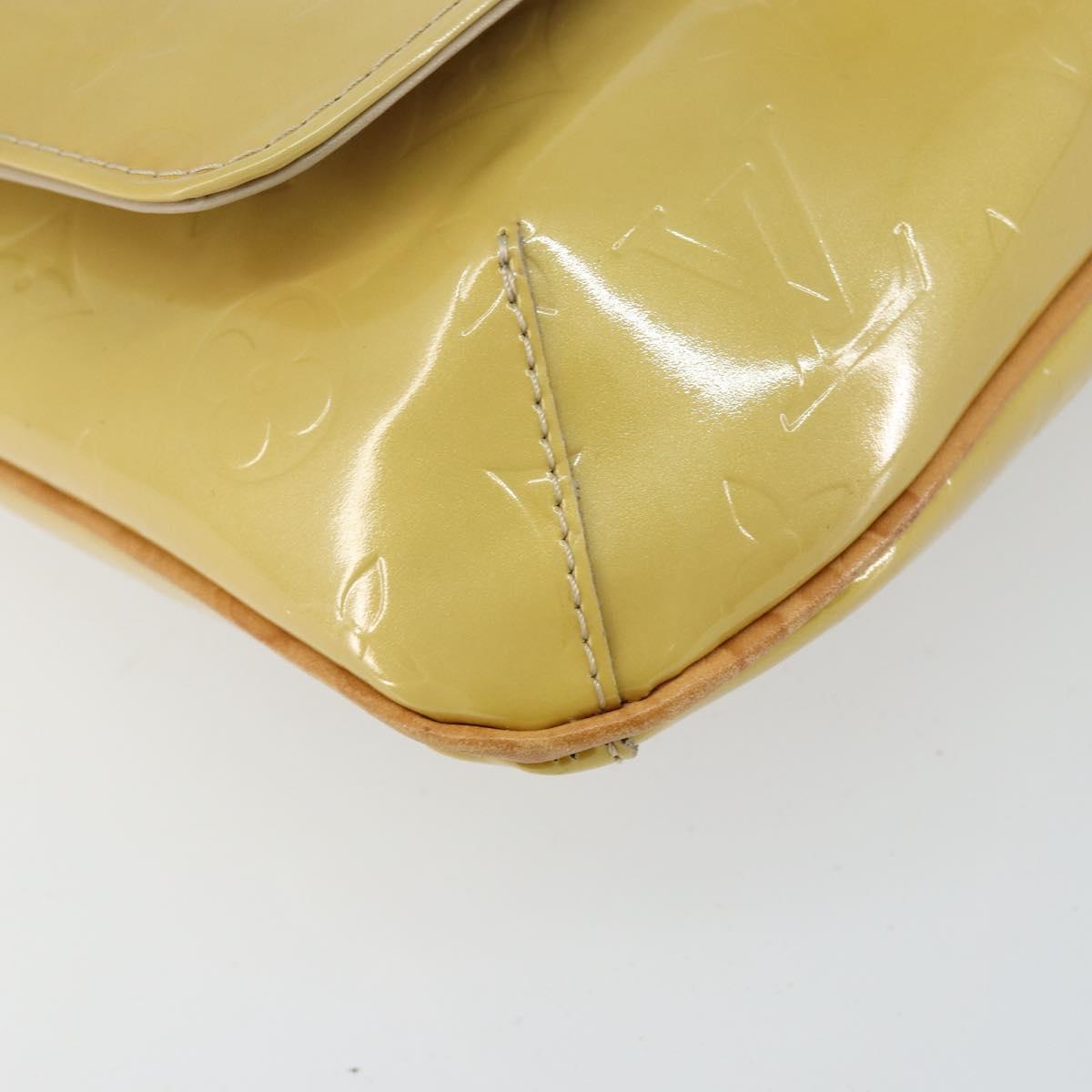 LOUIS VUITTON Monogram Vernis Thompson Street Bag Beige M91301 LV Auth gh928