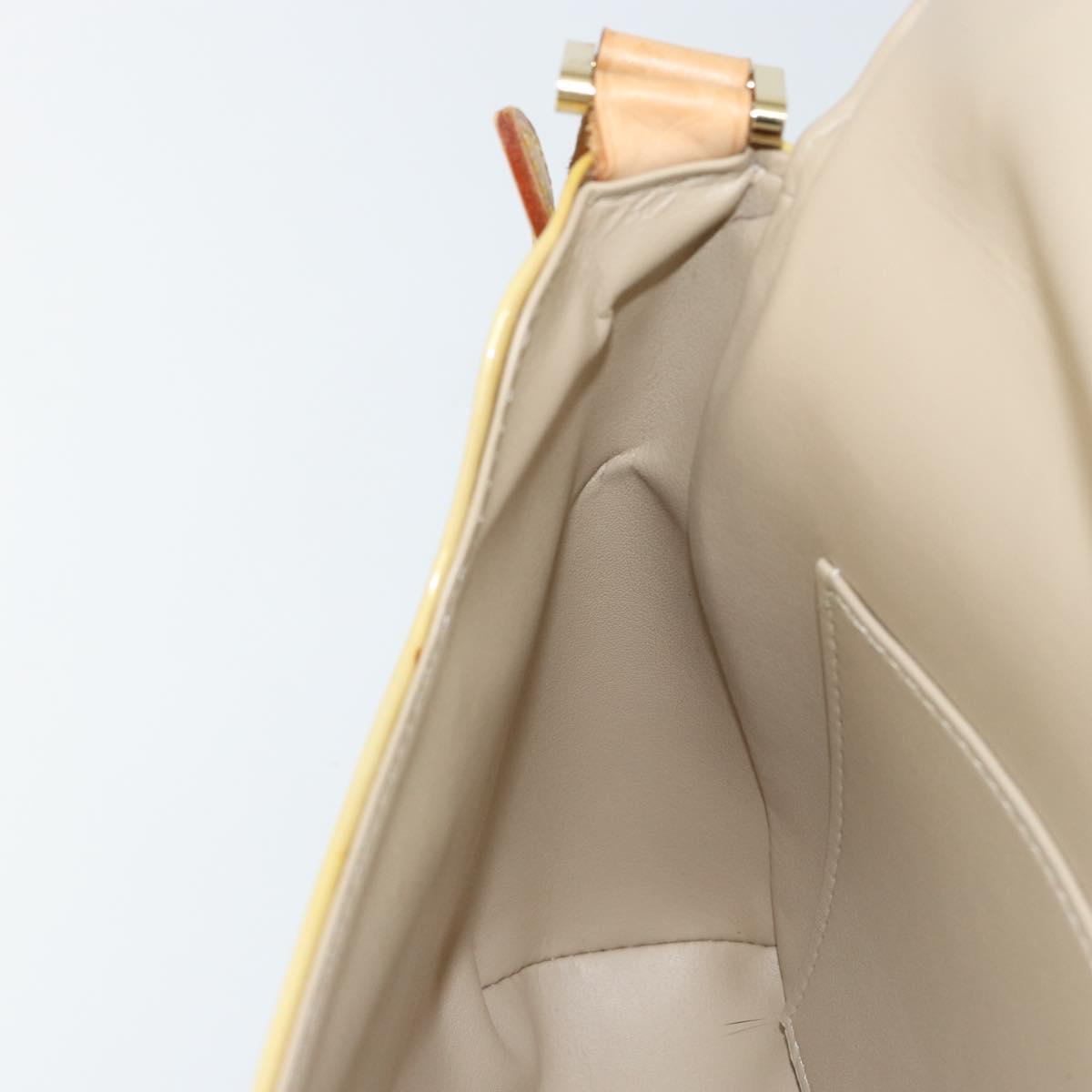 LOUIS VUITTON Monogram Vernis Thompson Street Bag Beige M91301 LV Auth gh928