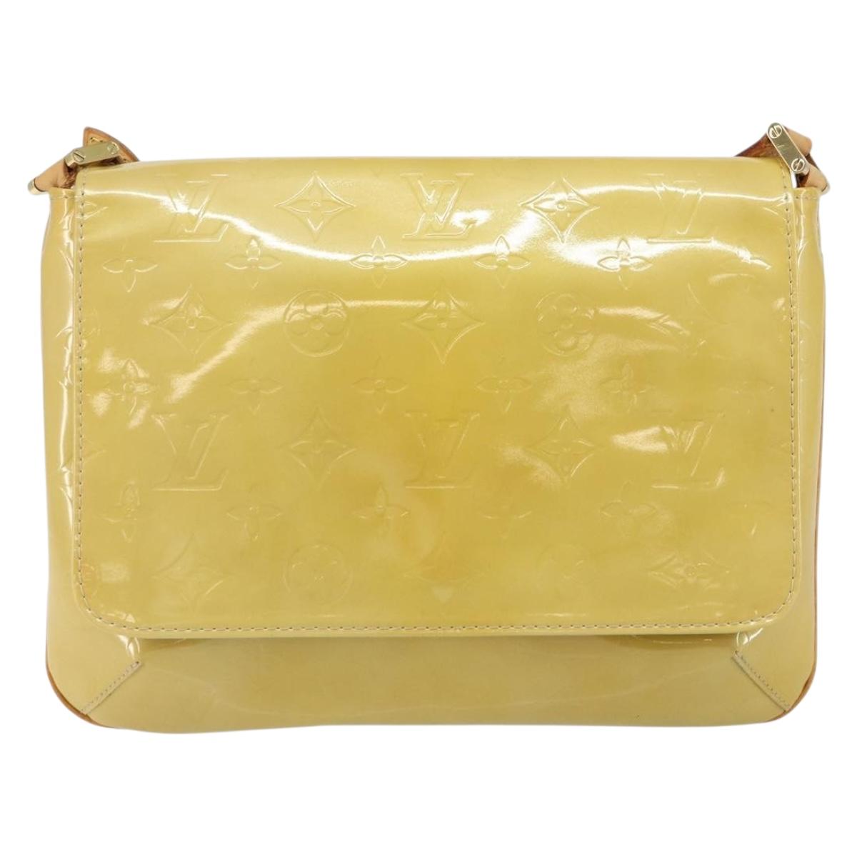 LOUIS VUITTON Monogram Vernis Thompson Street Bag Beige M91301 LV Auth gh928