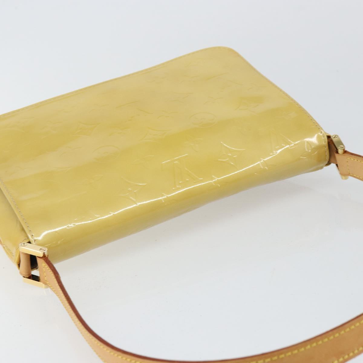 LOUIS VUITTON Monogram Vernis Thompson Street Bag Beige M91301 LV Auth gh928