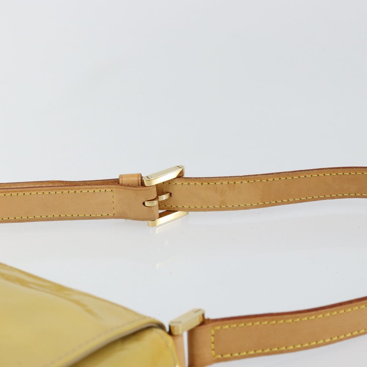 LOUIS VUITTON Monogram Vernis Thompson Street Bag Beige M91301 LV Auth gh928