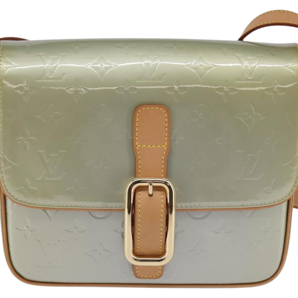 LOUIS VUITTON Monogram Vernis Christie GM Shoulder Bag Gris M91148 Auth gh929