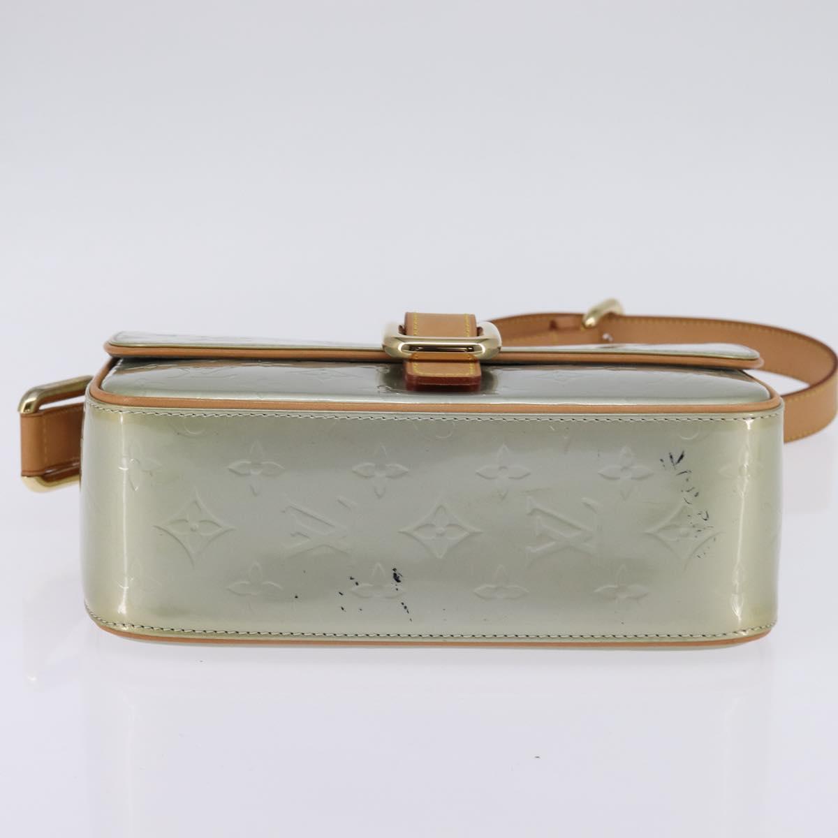 LOUIS VUITTON Monogram Vernis Christie GM Shoulder Bag Gris M91148 Auth gh929