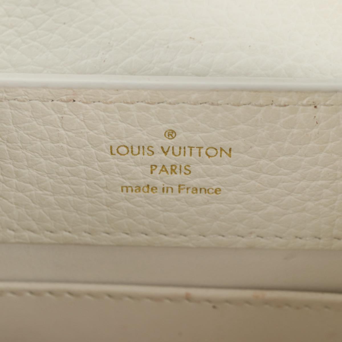 LOUIS VUITTON Capusine BB Bag Taurillon Leather 2way White M55832 LV Auth gh935V