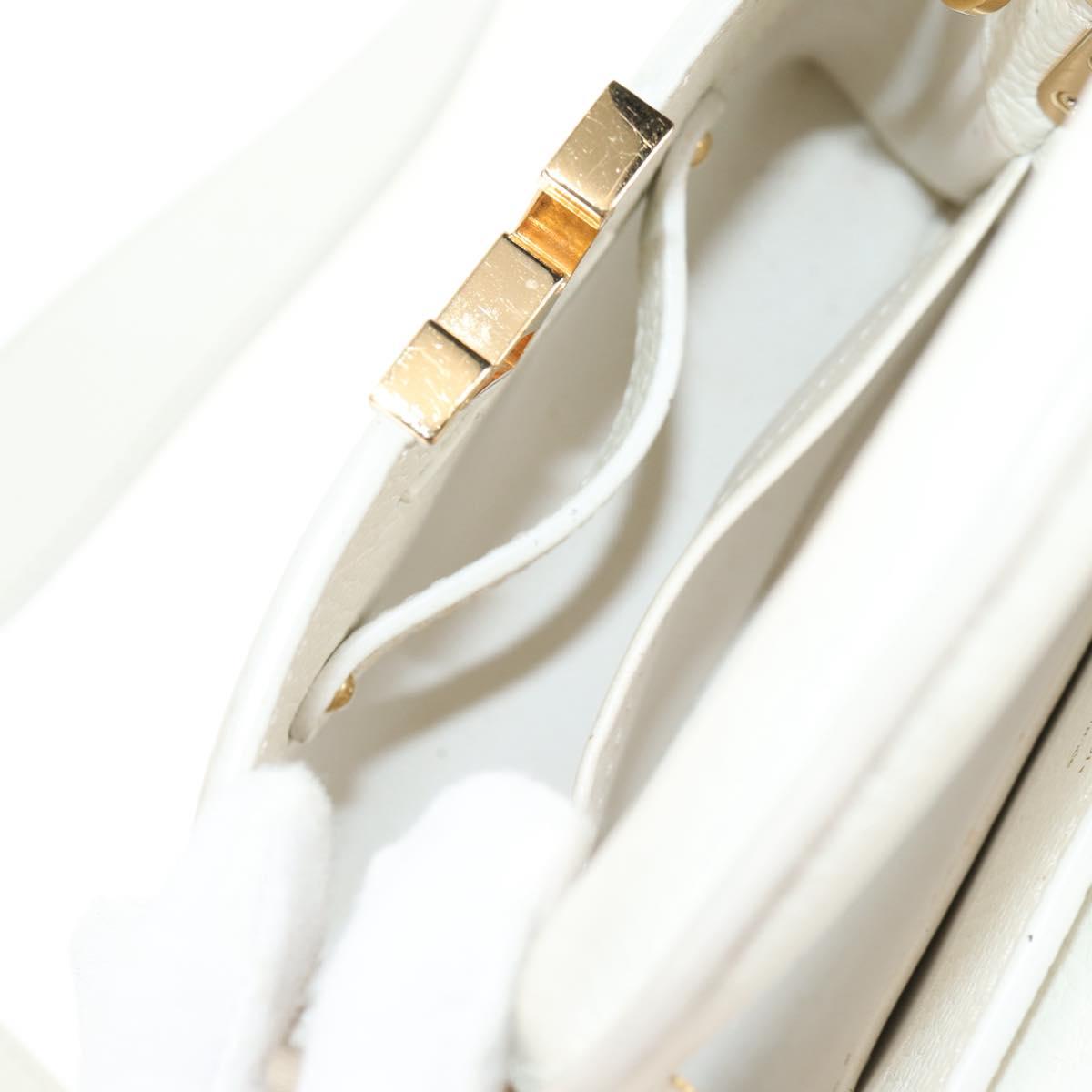 LOUIS VUITTON Capusine BB Bag Taurillon Leather 2way White M55832 LV Auth gh935V