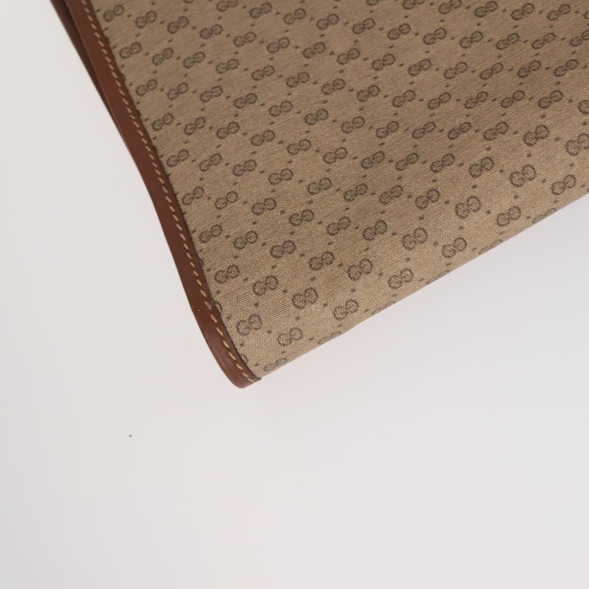 GUCCI Micro GG Supreme Garment Cover PVC Beige Gold Auth gh944