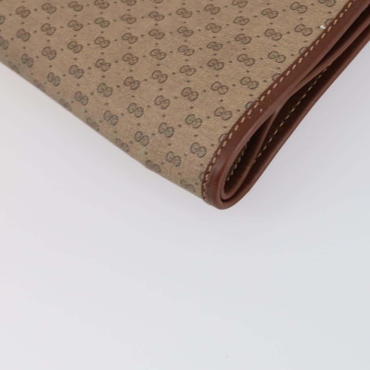 GUCCI Micro GG Supreme Garment Cover PVC Beige Gold Auth gh944