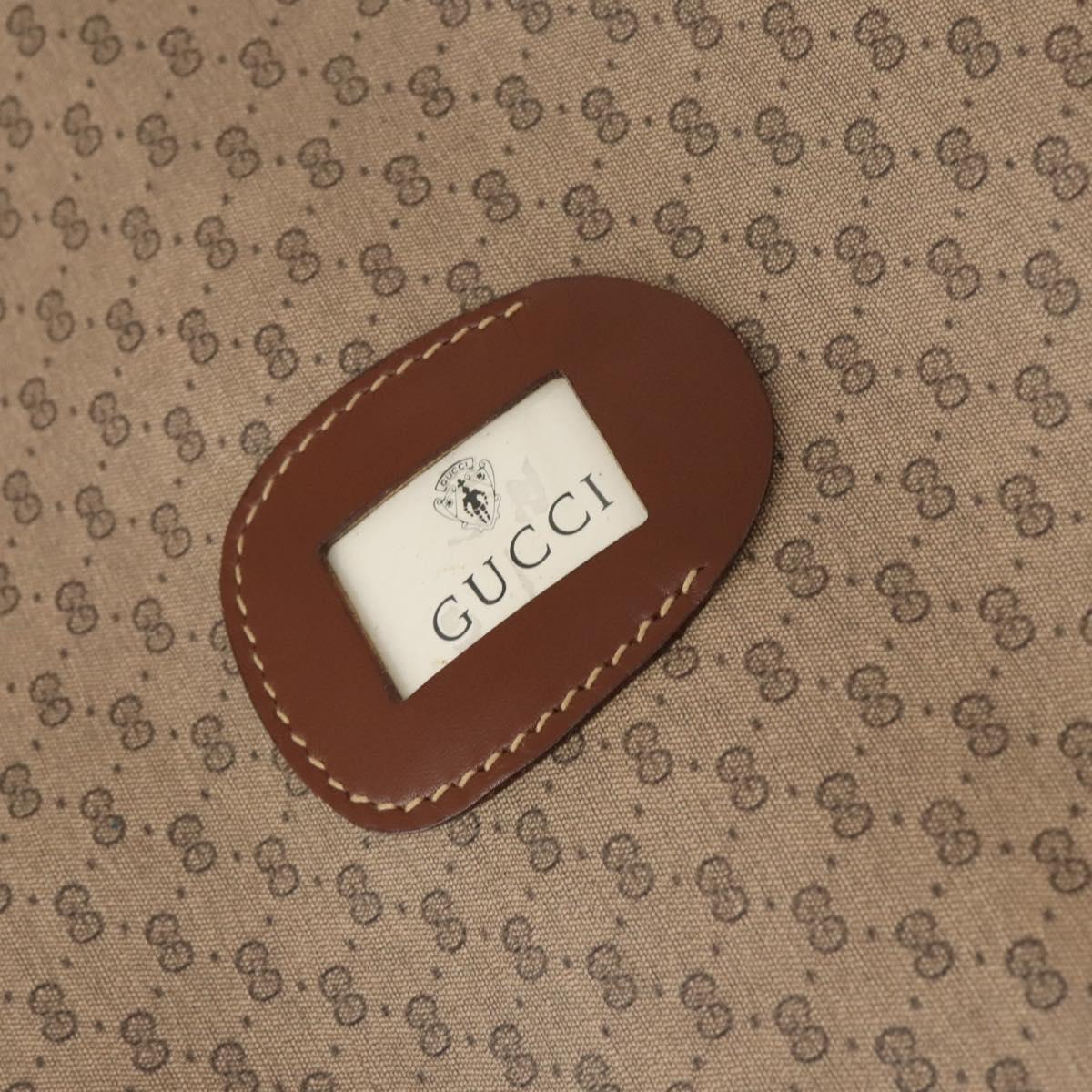 GUCCI Micro GG Supreme Garment Cover PVC Beige Gold Auth gh944