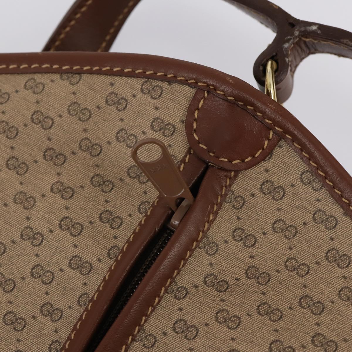 GUCCI Micro GG Supreme Garment Cover PVC Beige Gold Auth gh944