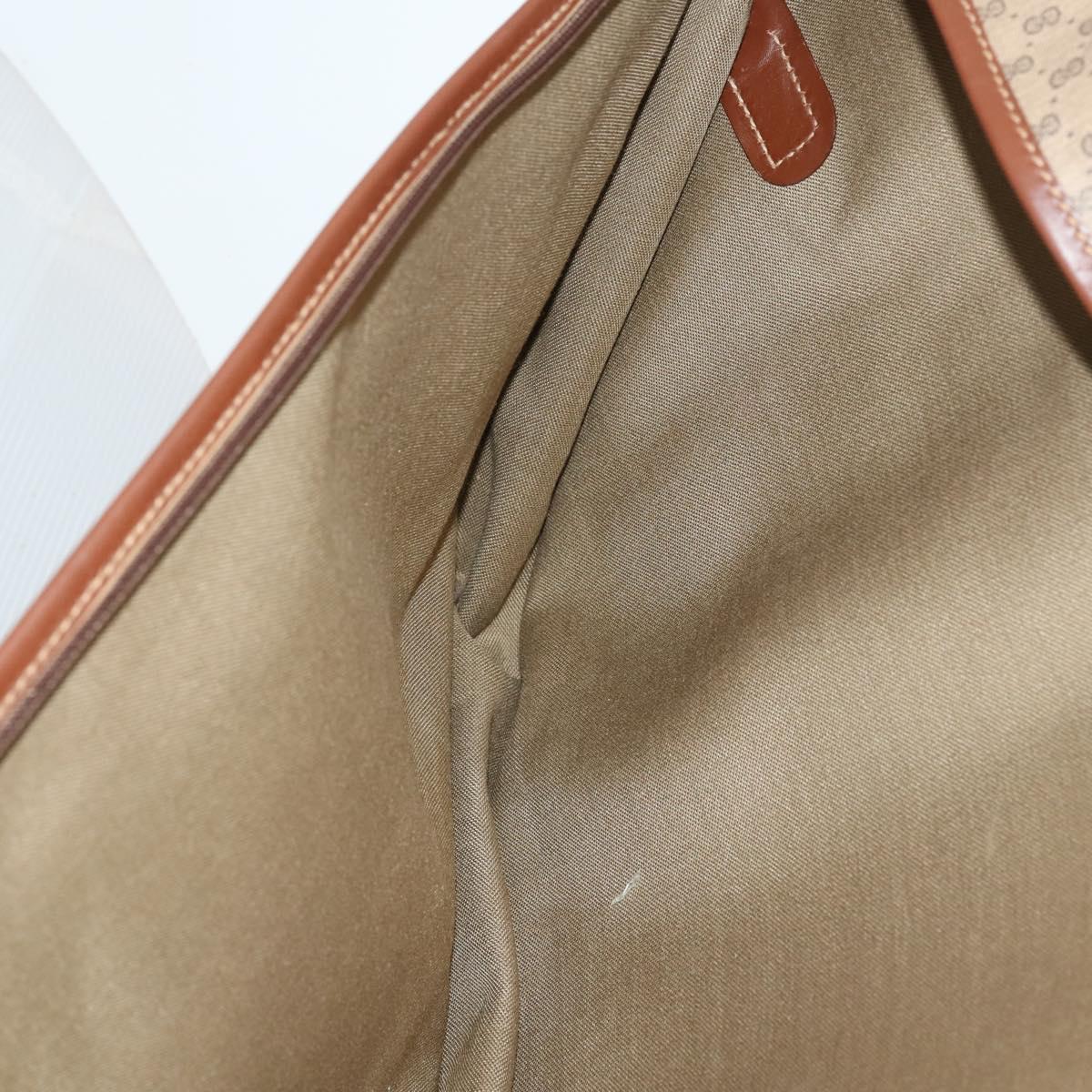 GUCCI Micro GG Supreme Garment Cover PVC Beige Gold Auth gh944