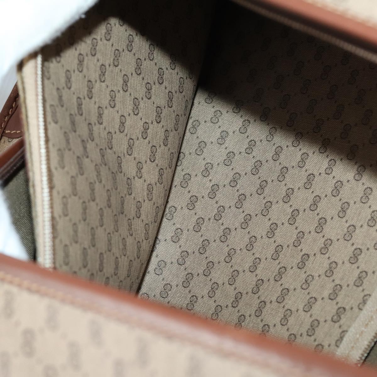 GUCCI Micro GG Supreme Garment Cover PVC Beige Gold Auth gh944