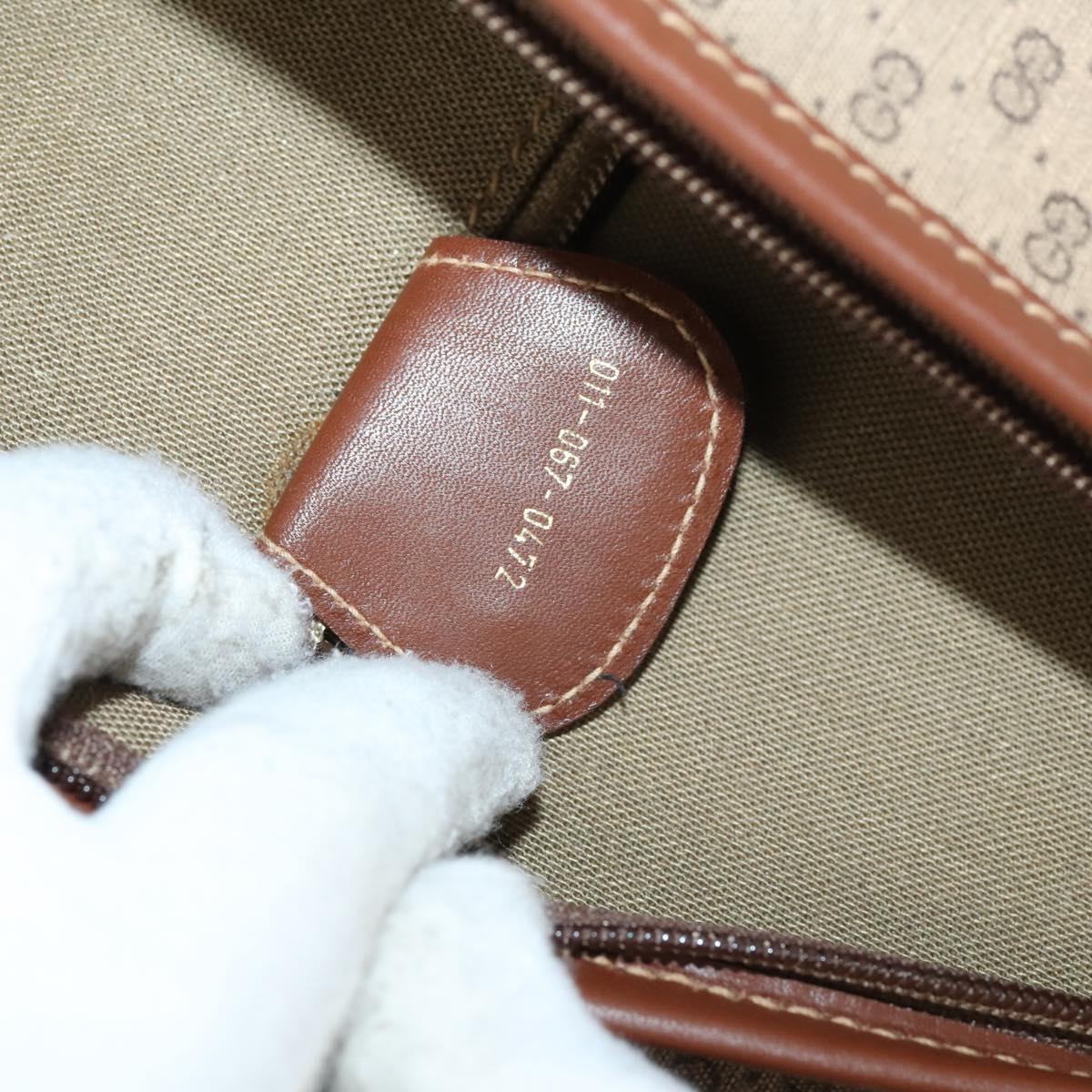 GUCCI Micro GG Supreme Garment Cover PVC Beige Gold Auth gh944