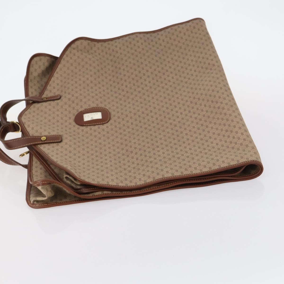 GUCCI Micro GG Supreme Garment Cover PVC Beige Gold Auth gh944