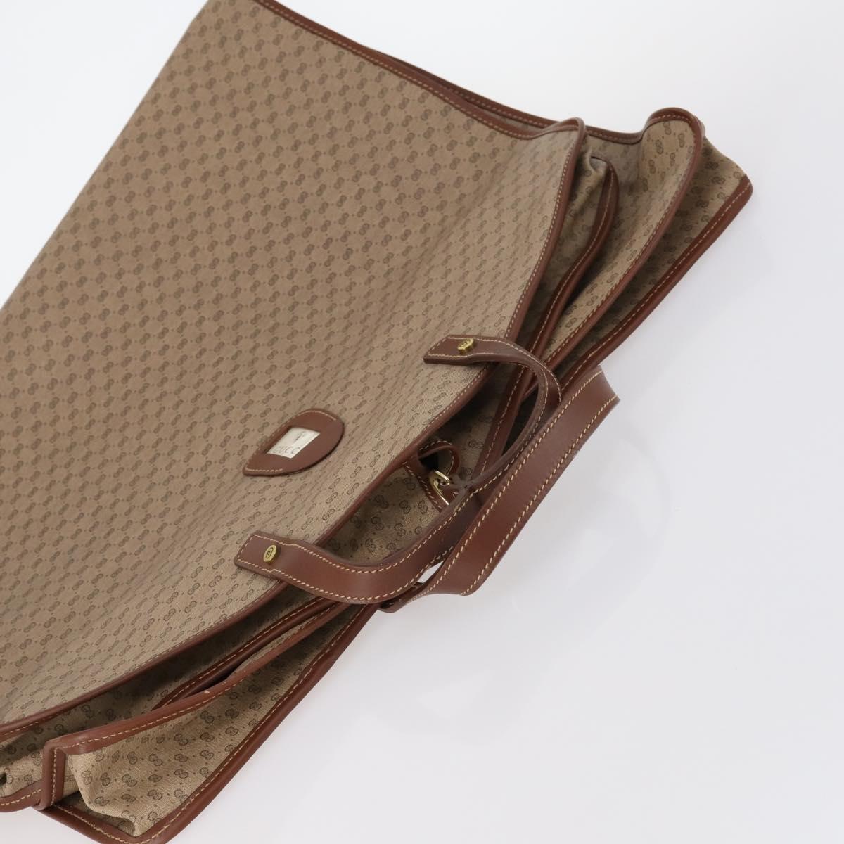 GUCCI Micro GG Supreme Garment Cover PVC Beige Gold Auth gh944