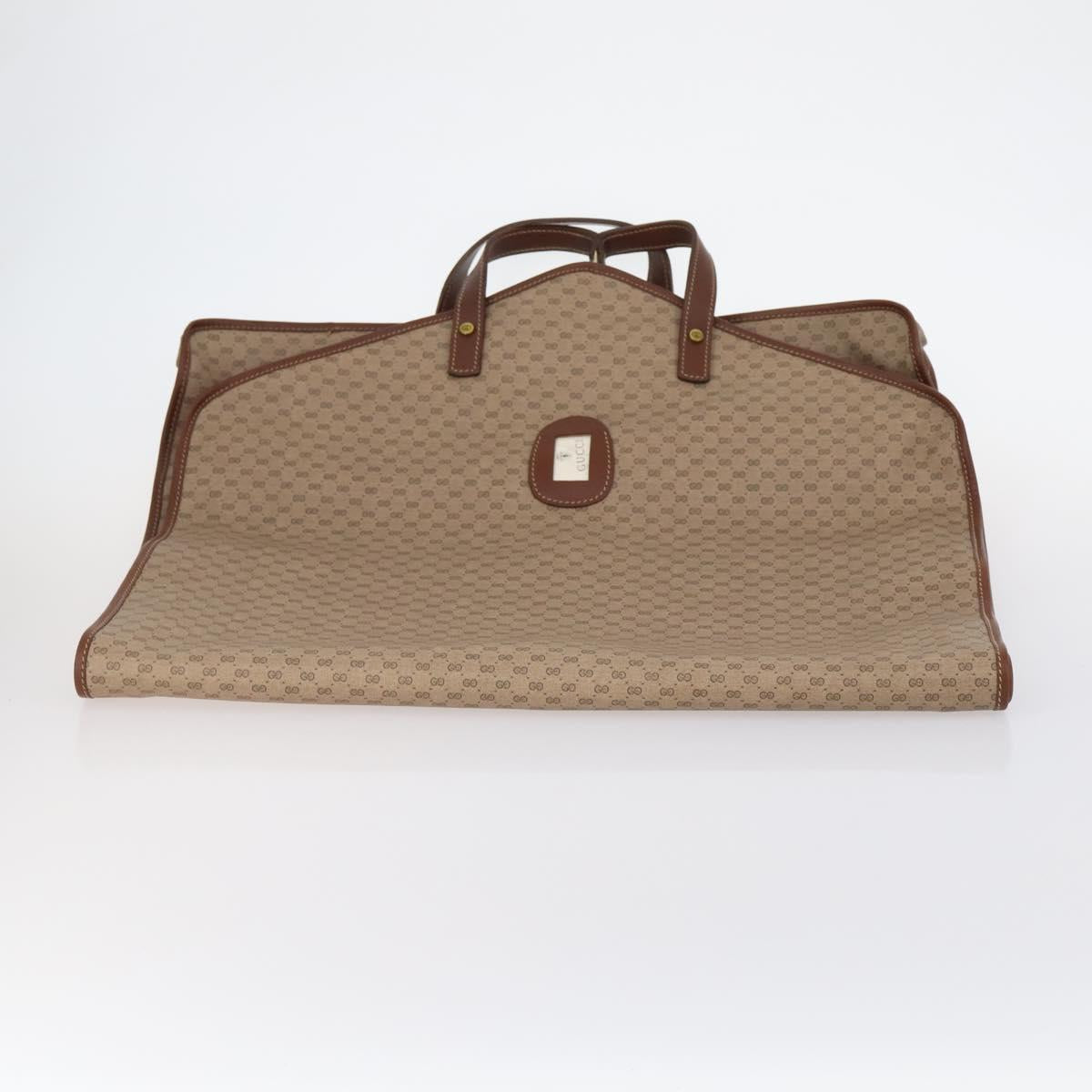 GUCCI Micro GG Supreme Garment Cover PVC Beige Gold Auth gh944