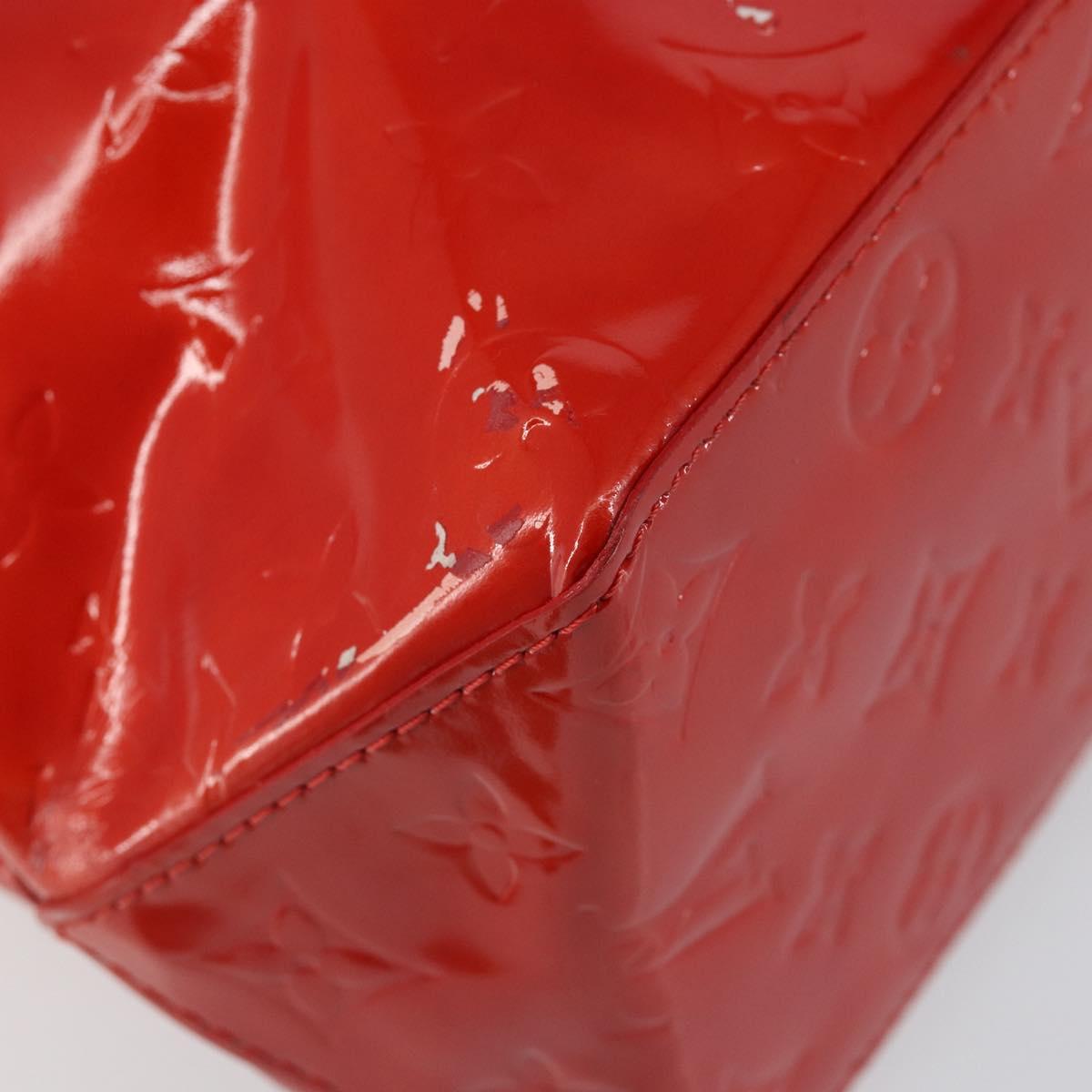 LOUIS VUITTON Monogram Vernis Reade MM Hand Bag Red Rouge M91086 LV Auth gh948