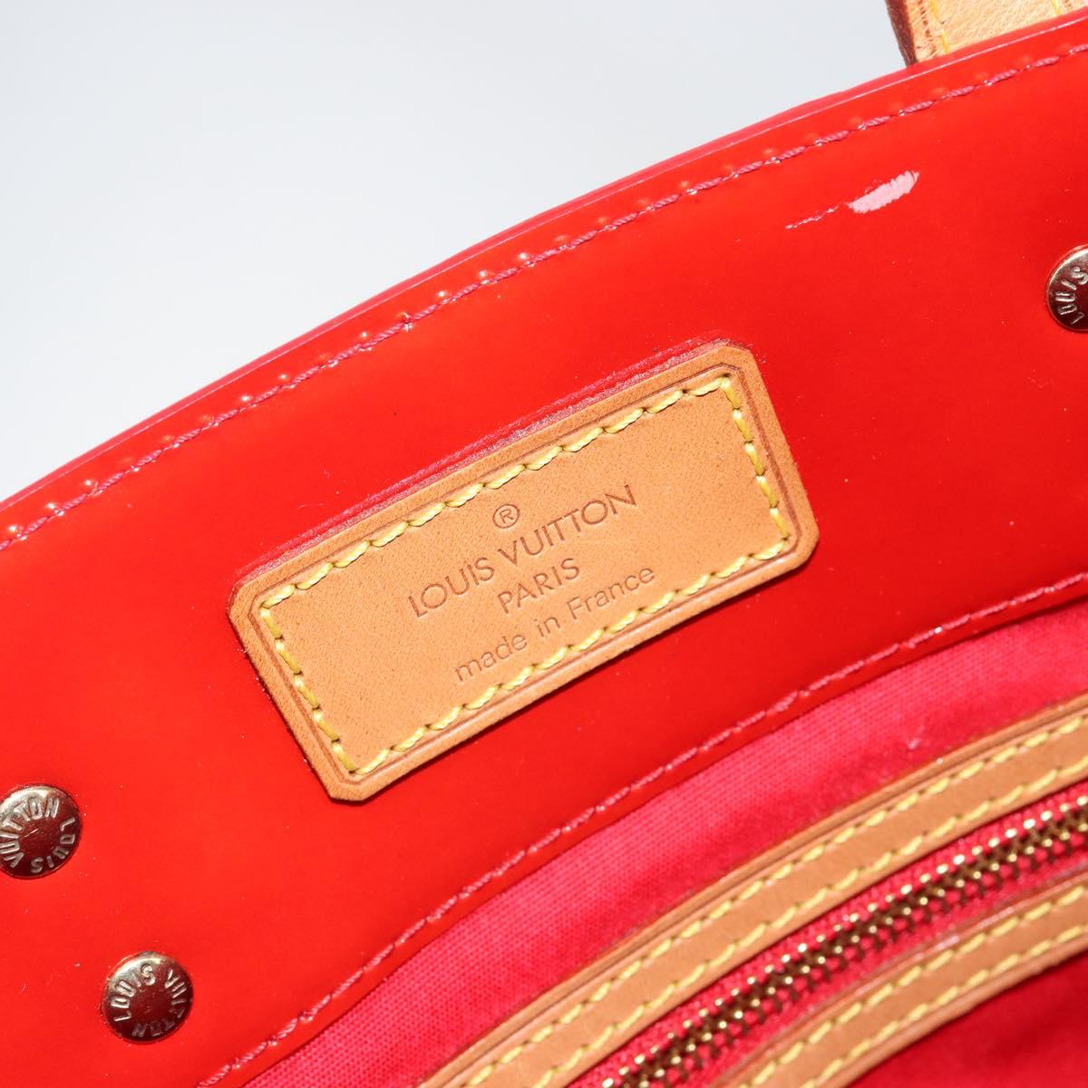 LOUIS VUITTON Monogram Vernis Reade MM Hand Bag Red Rouge M91086 LV Auth gh948