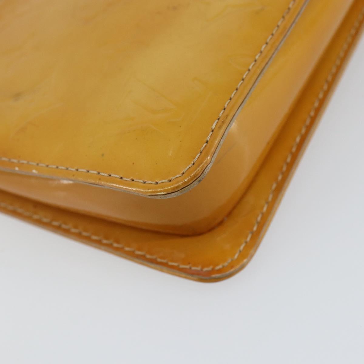 LOUIS VUITTON Monogram Vernis Lexington Pouch Beige M91010 LV Auth gh950