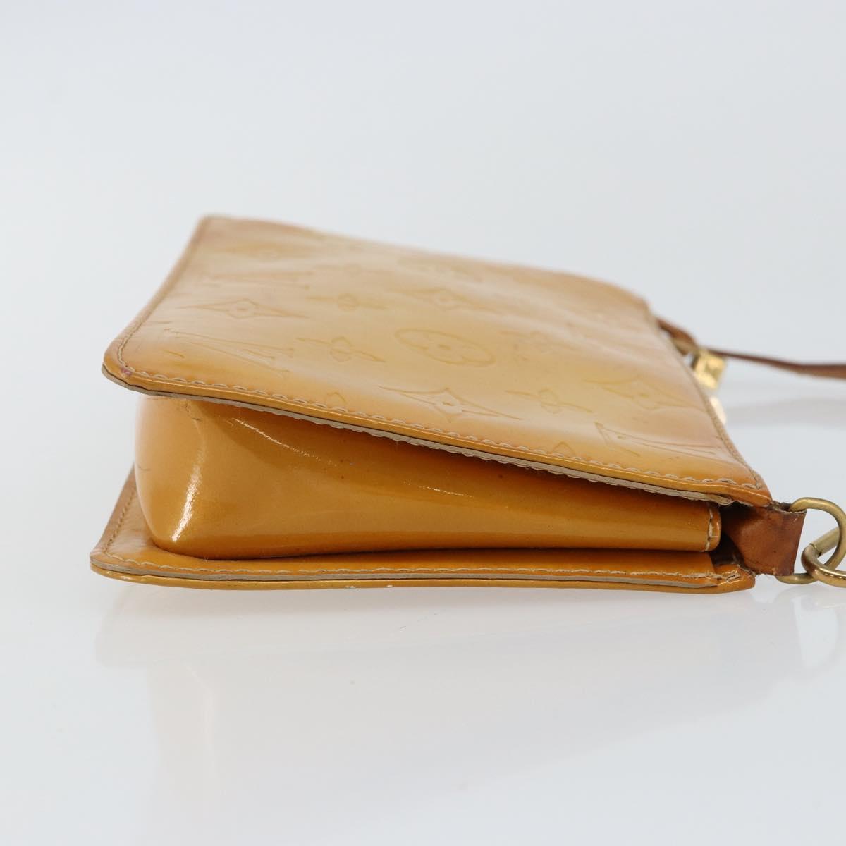 LOUIS VUITTON Monogram Vernis Lexington Pouch Beige M91010 LV Auth gh950