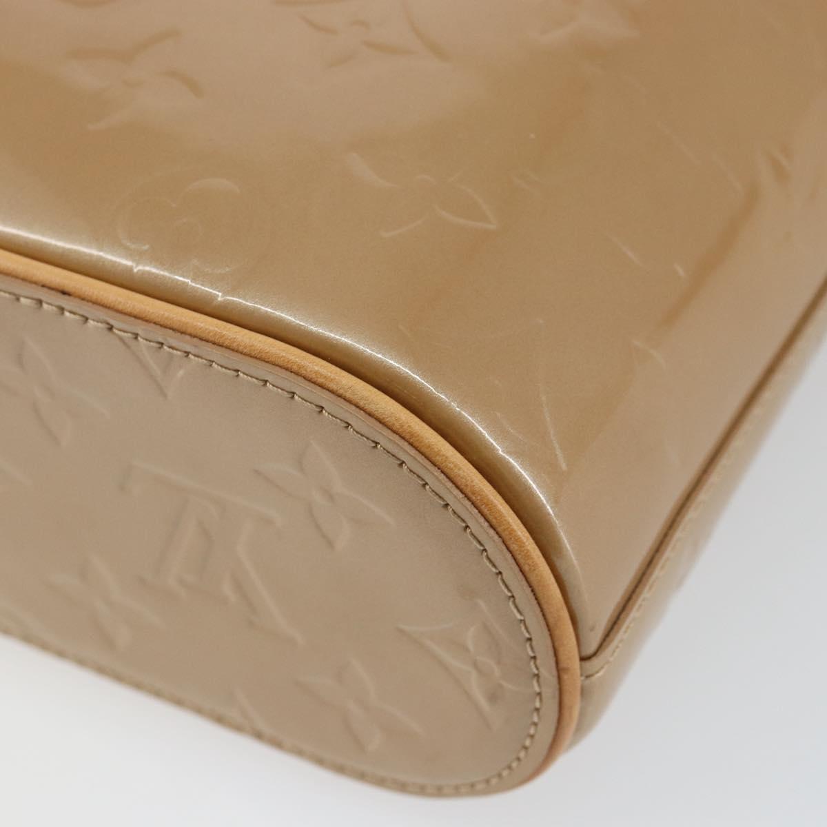 LOUIS VUITTON Vernis Stillwood Vertical Hand Bag Noisette M91364 LV Auth gh952