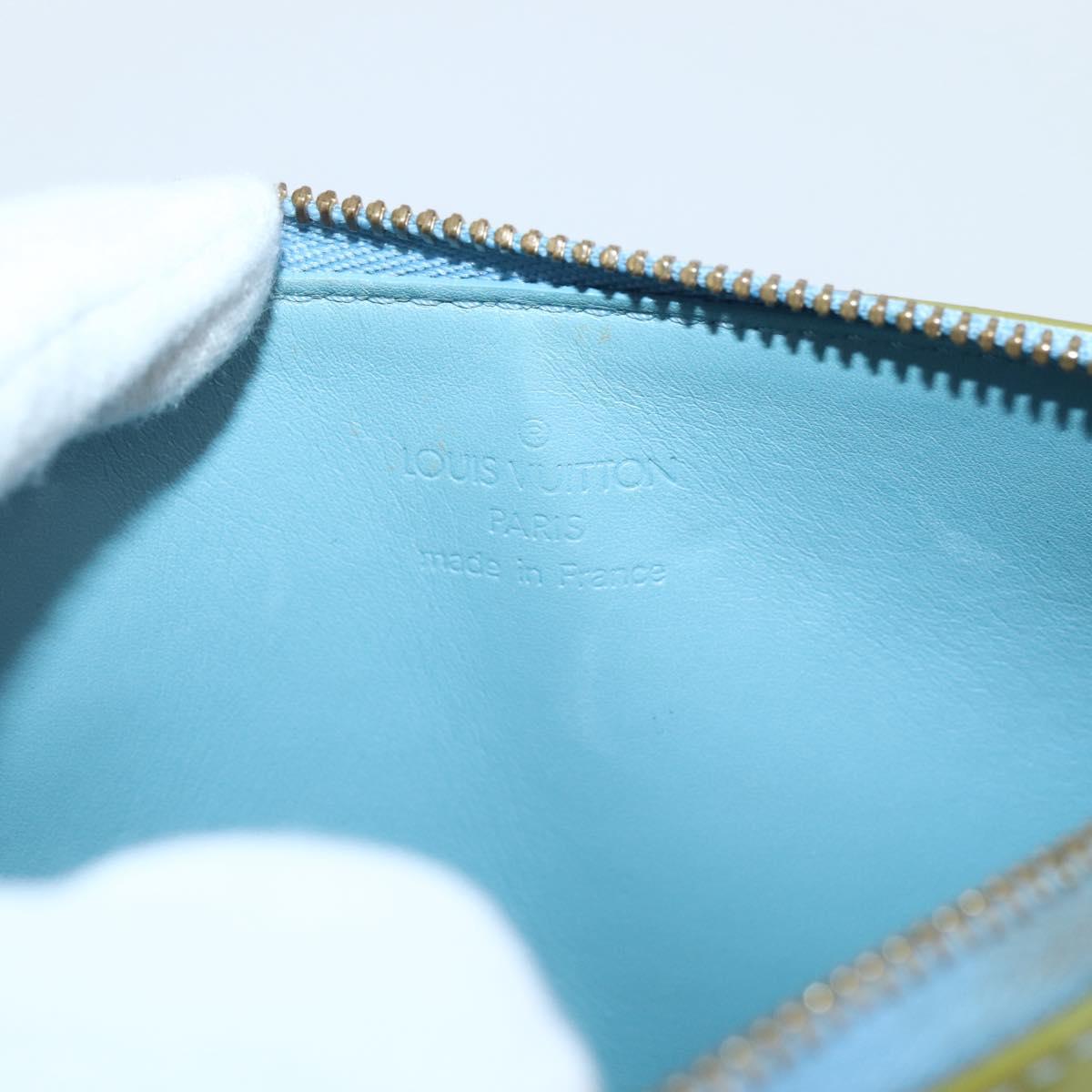 LOUIS VUITTON Monogram Vernis Lexington Pouch Baby Blue M91011 LV Auth gh953