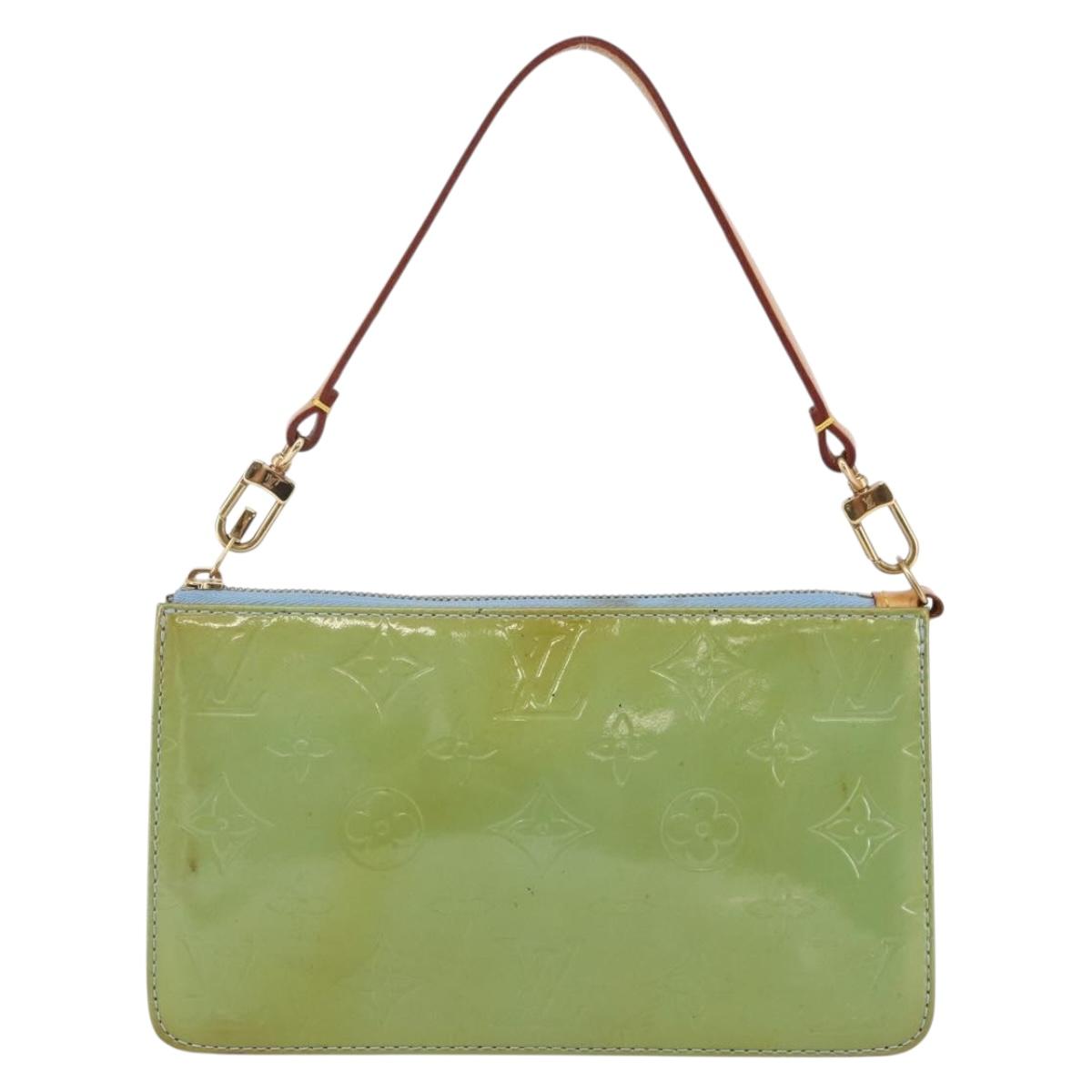 LOUIS VUITTON Monogram Vernis Lexington Pouch Baby Blue M91011 LV Auth gh953