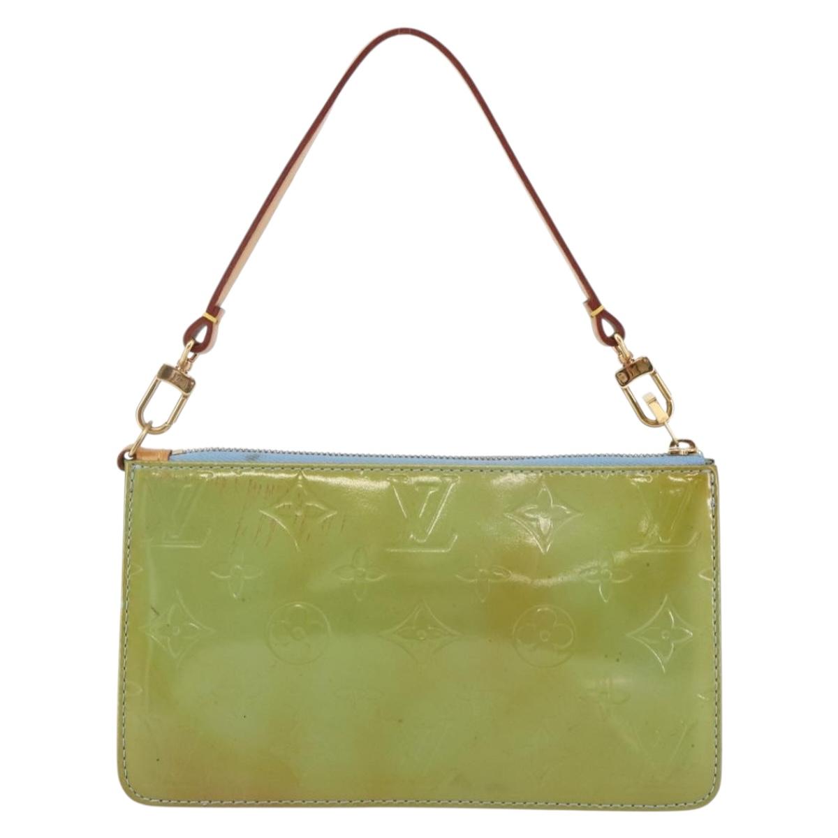 LOUIS VUITTON Monogram Vernis Lexington Pouch Baby Blue M91011 LV Auth gh953