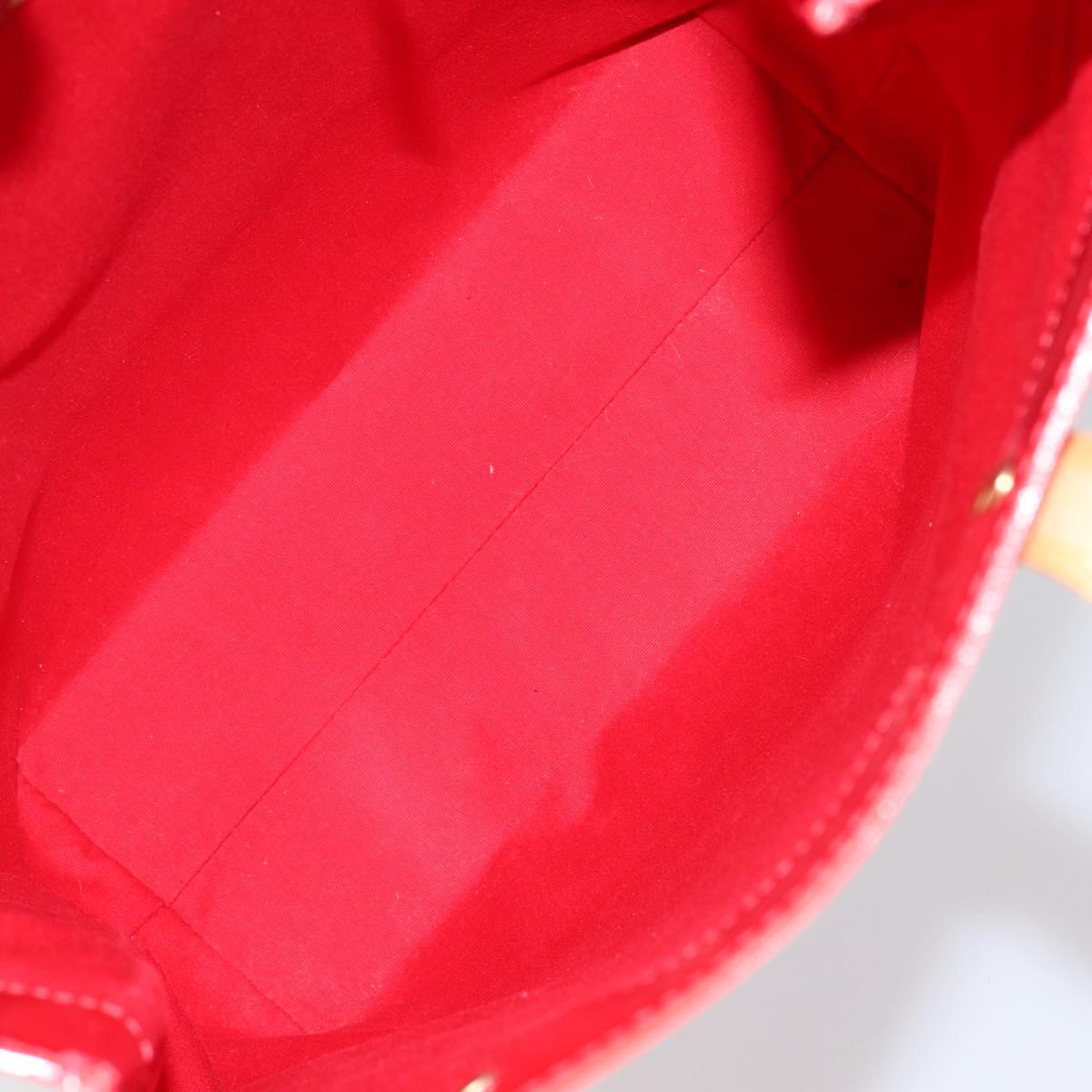 LOUIS VUITTON Monogram Vernis Reade MM Hand Bag Red Rouge M91086 LV Auth gh954
