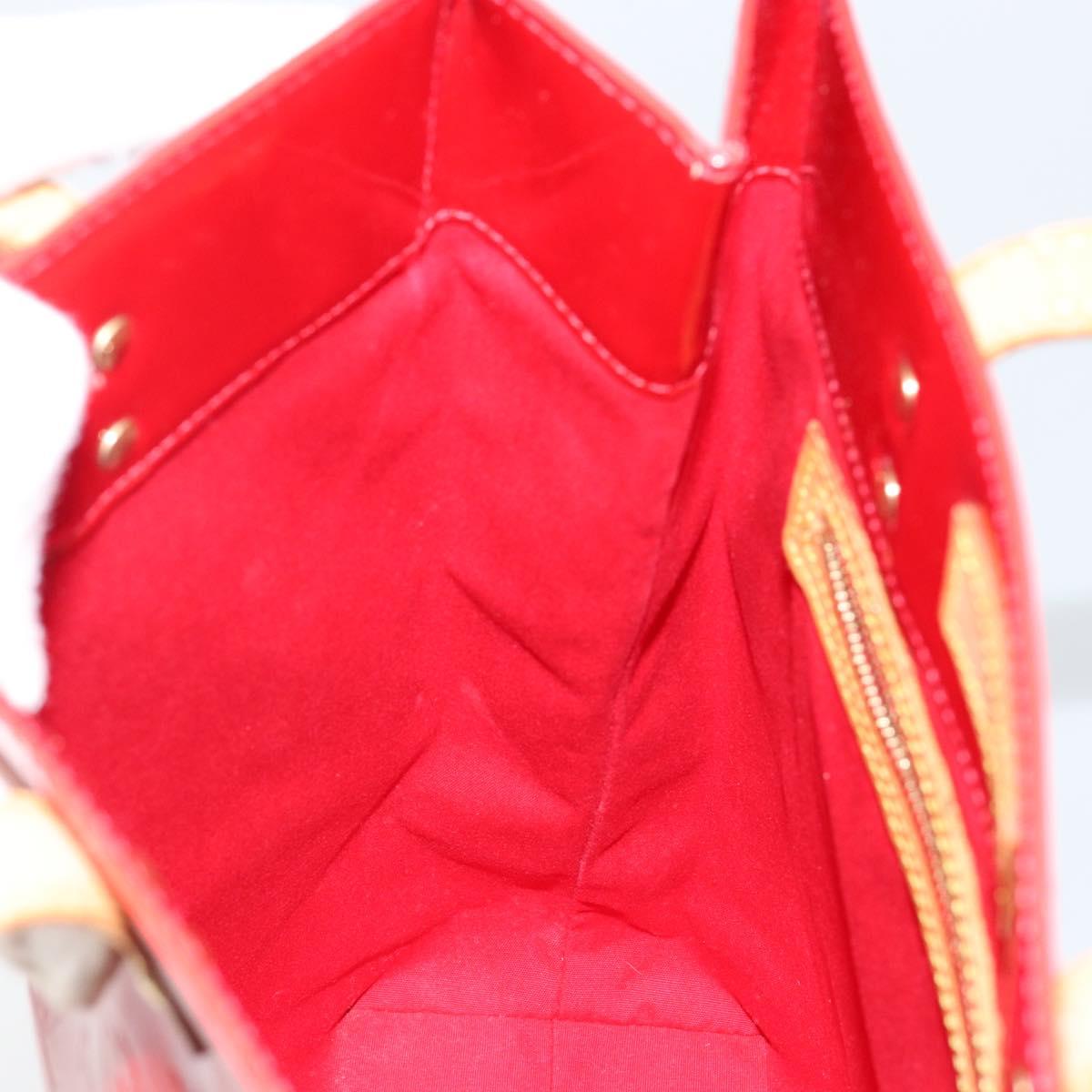 LOUIS VUITTON Monogram Vernis Reade MM Hand Bag Red Rouge M91086 LV Auth gh954