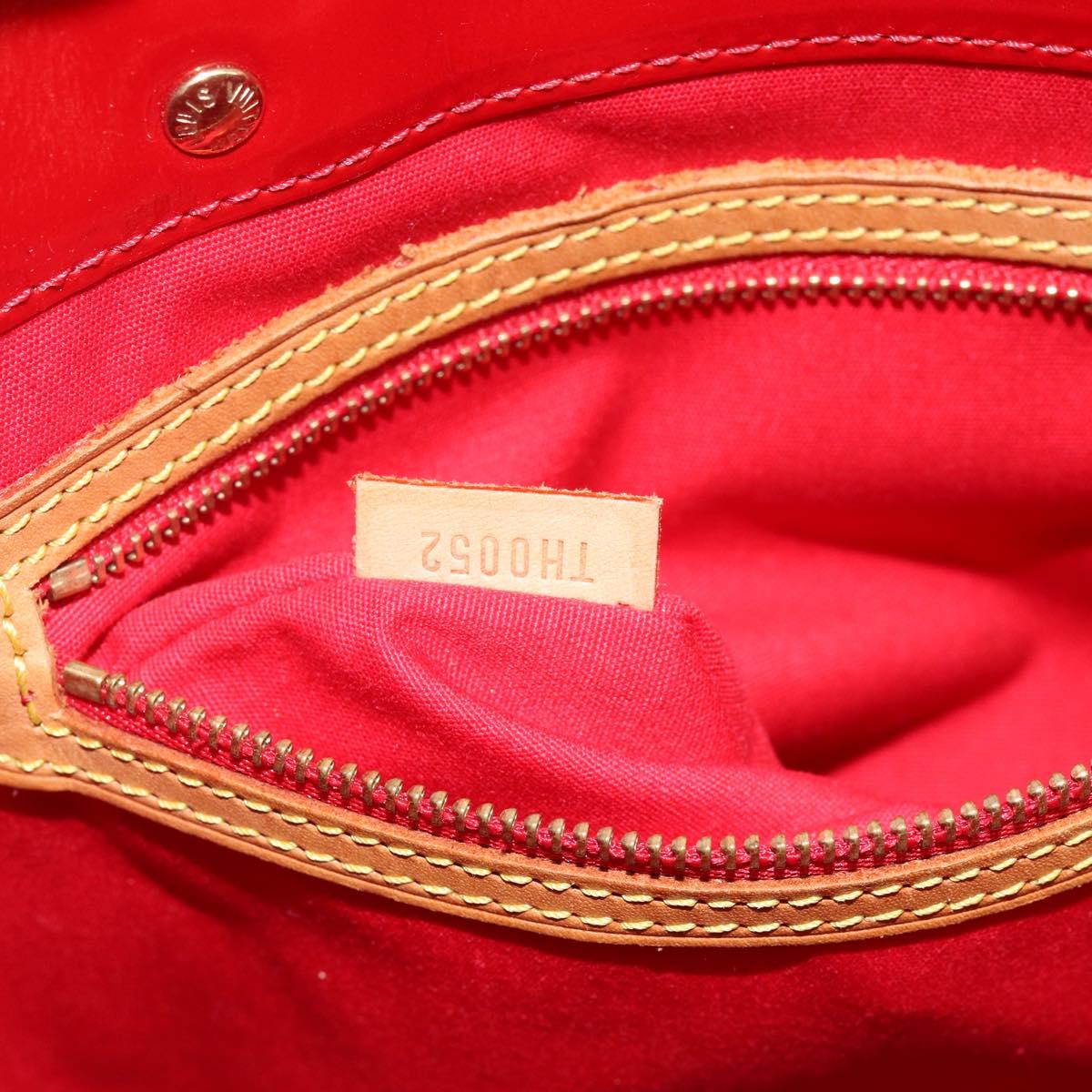 LOUIS VUITTON Monogram Vernis Reade MM Hand Bag Red Rouge M91086 LV Auth gh954