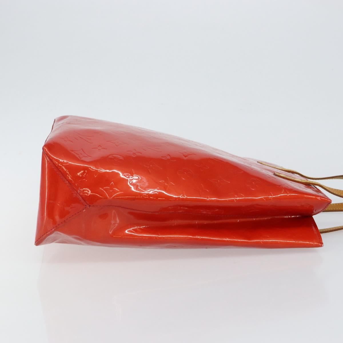 LOUIS VUITTON Monogram Vernis Reade MM Hand Bag Red Rouge M91086 LV Auth gh954