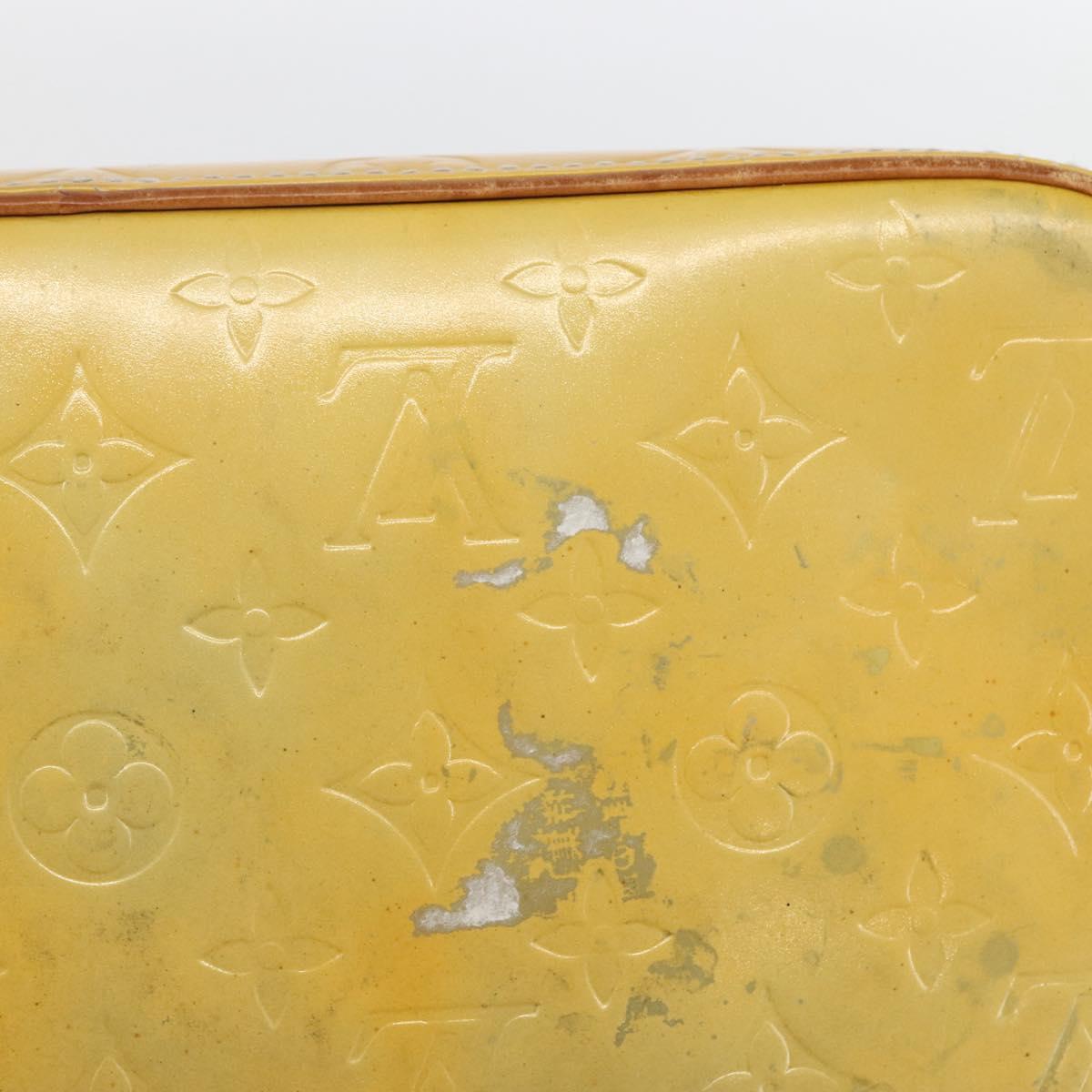 LOUIS VUITTON Monogram Vernis Houston Hand Bag Gris M91053 LV Auth gh955