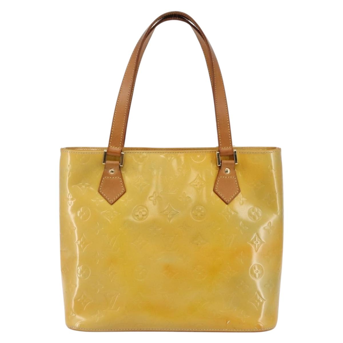 LOUIS VUITTON Monogram Vernis Houston Hand Bag Gris M91053 LV Auth gh955